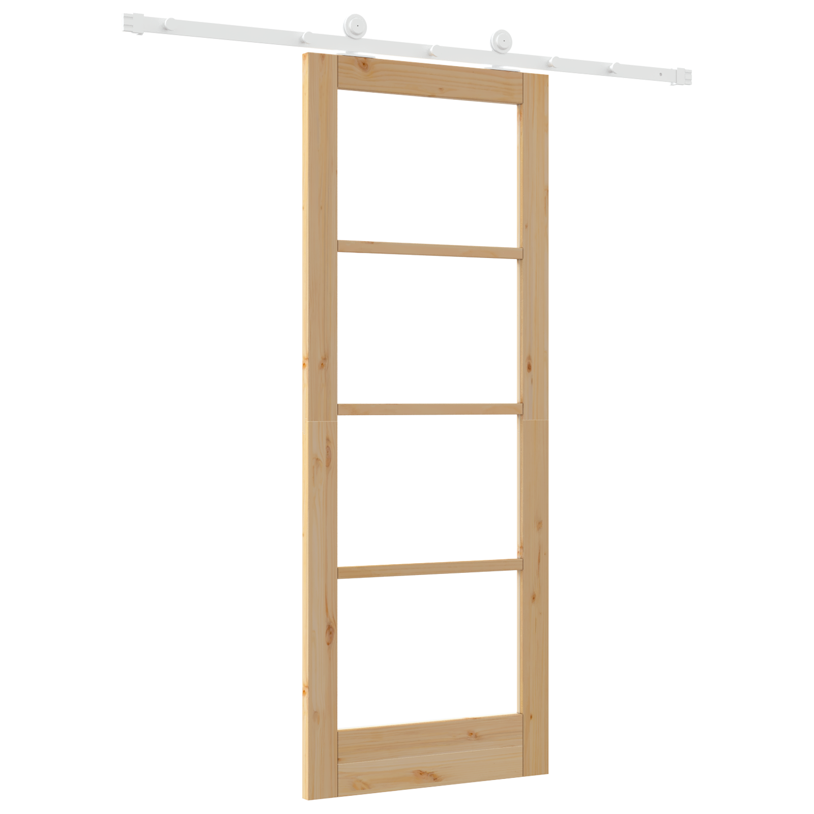 Sliding Door with Hardware Set 'ORKDAL'Solid Wood & Glass - Image 6
