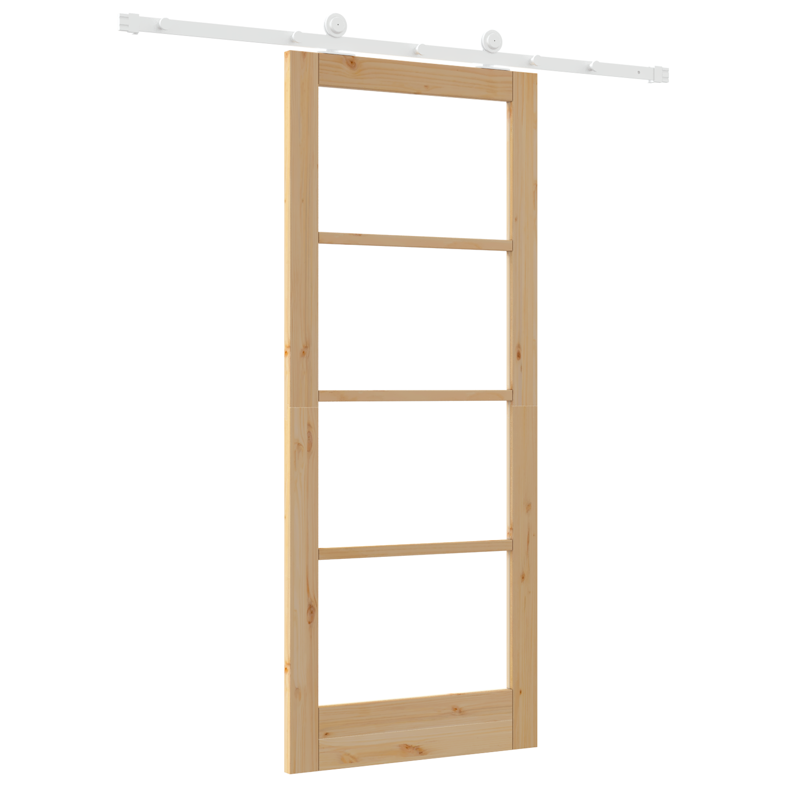 Sliding Door with Hardware Set 'ORKDAL'Solid Wood & Glass - Image 6