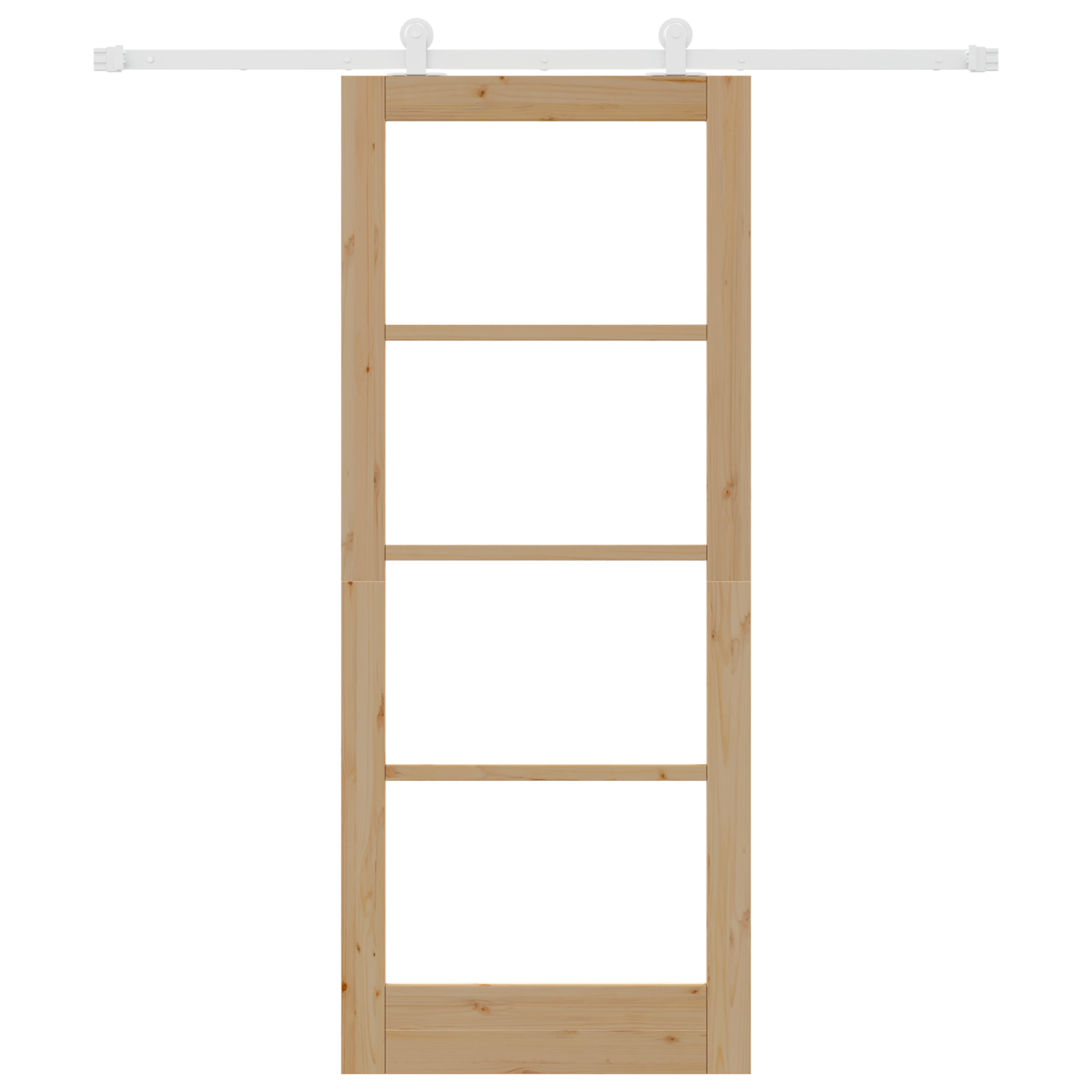 Sliding Door with Hardware Set 'ORKDAL'Solid Wood & Glass - Image 4