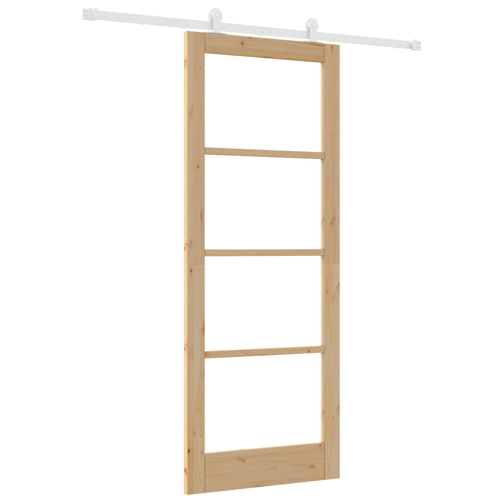 Sliding Door with Hardware Set 'ORKDAL'Solid Wood & Glass - Image 2