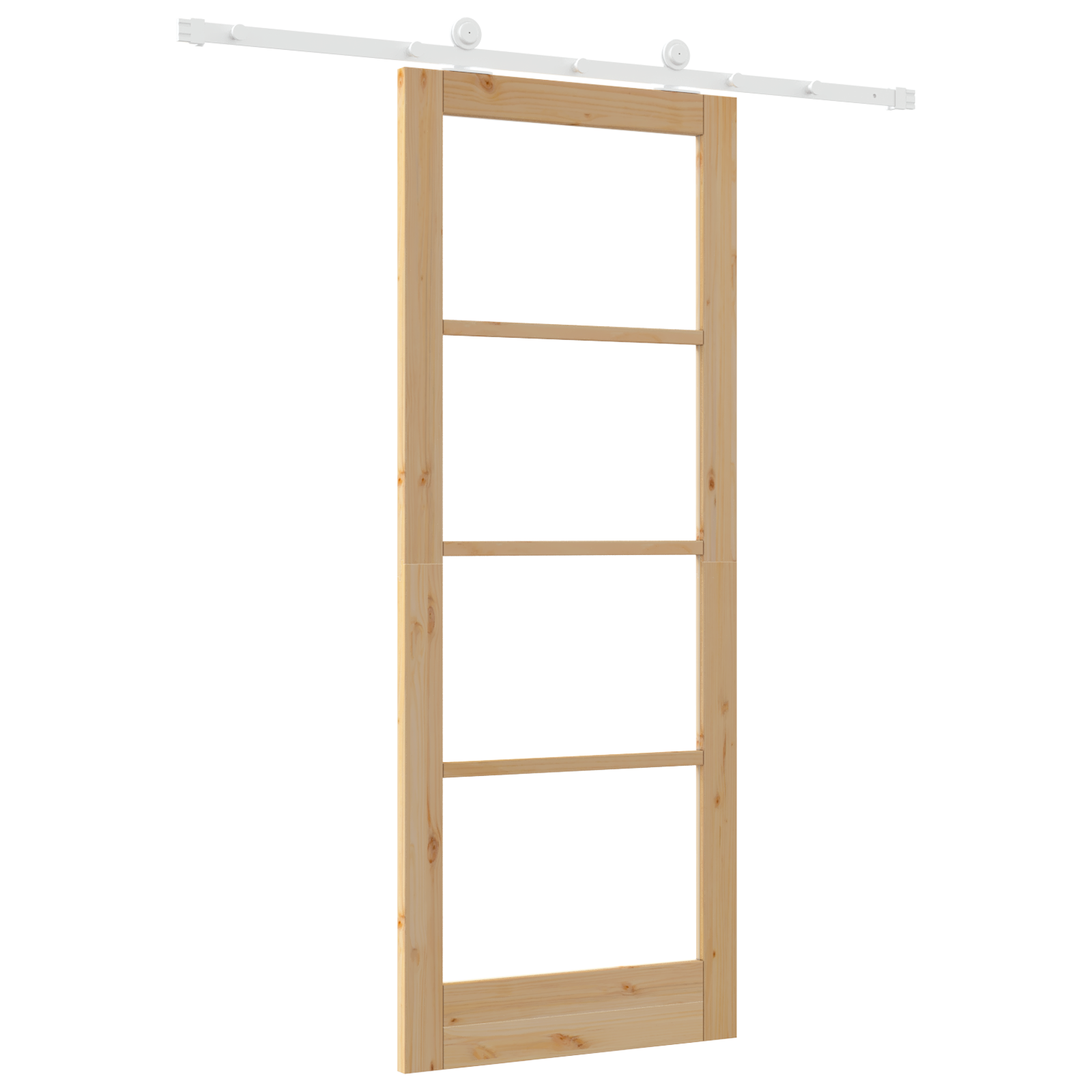 Sliding Door with Hardware Set 'ORKDAL'Solid Wood & Glass - Image 6