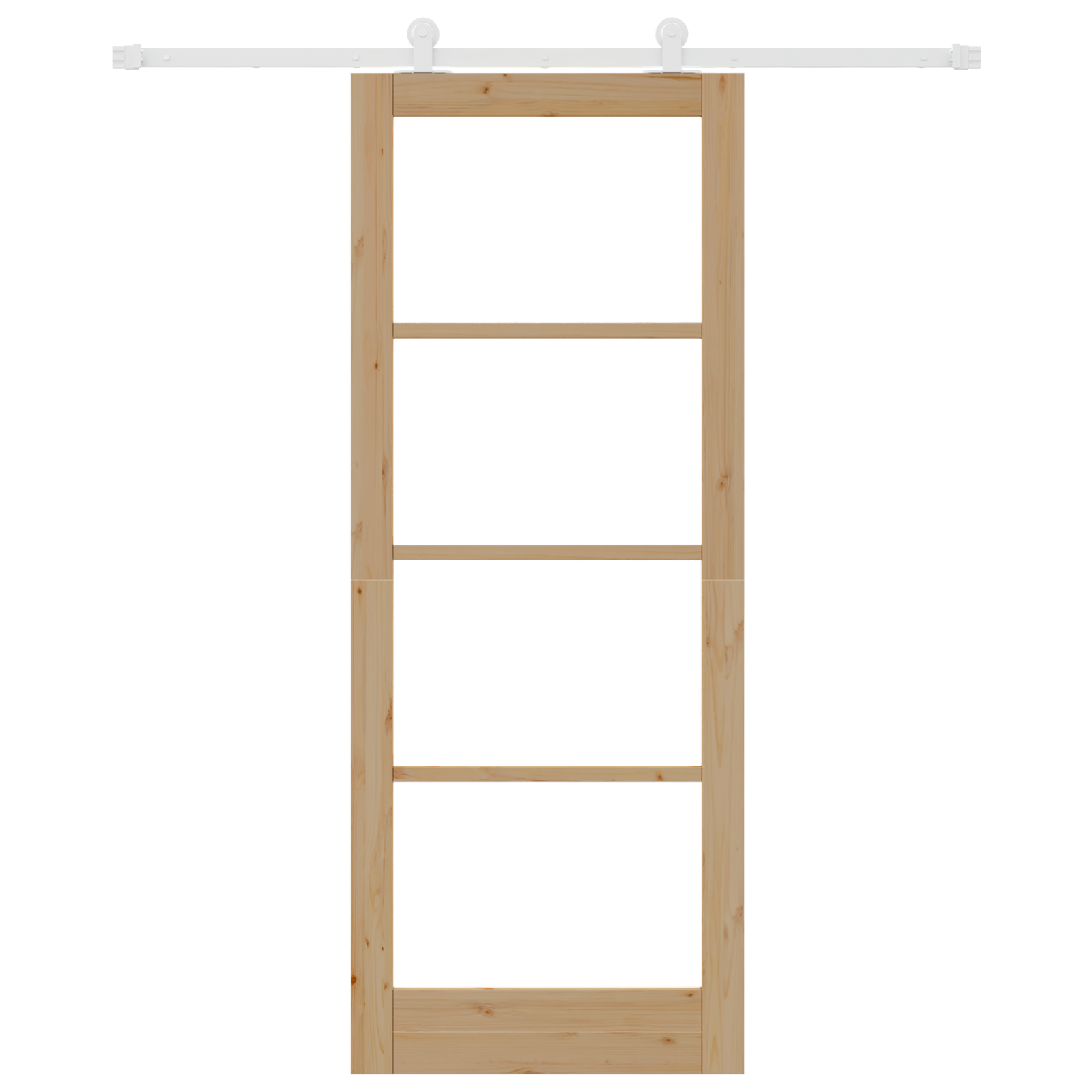 Sliding Door with Hardware Set 'ORKDAL'Solid Wood & Glass - Image 4