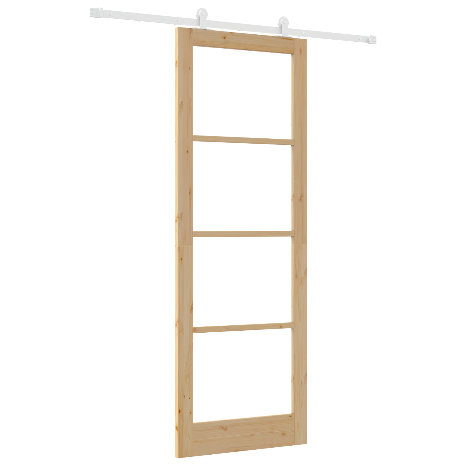 Sliding Door with Hardware Set 'ORKDAL'Solid Wood & Glass - Image 2
