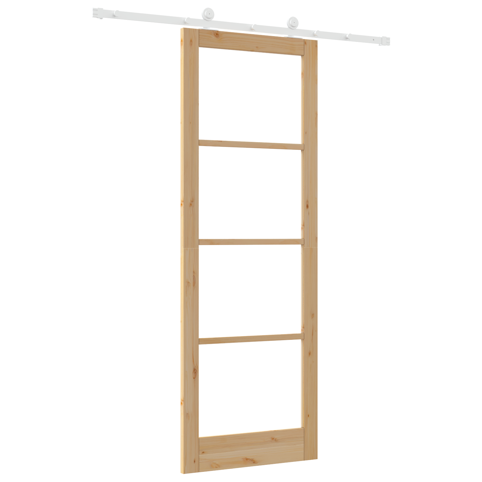 Sliding Door with Hardware Set 'ORKDAL'Solid Wood & Glass - Image 6