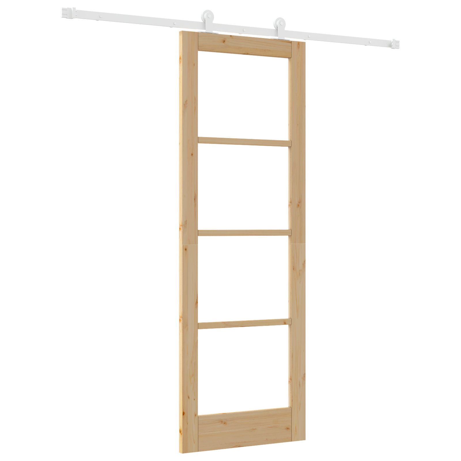 Sliding Door with Hardware Set 'ORKDAL'Solid Wood & Glass - Image 2