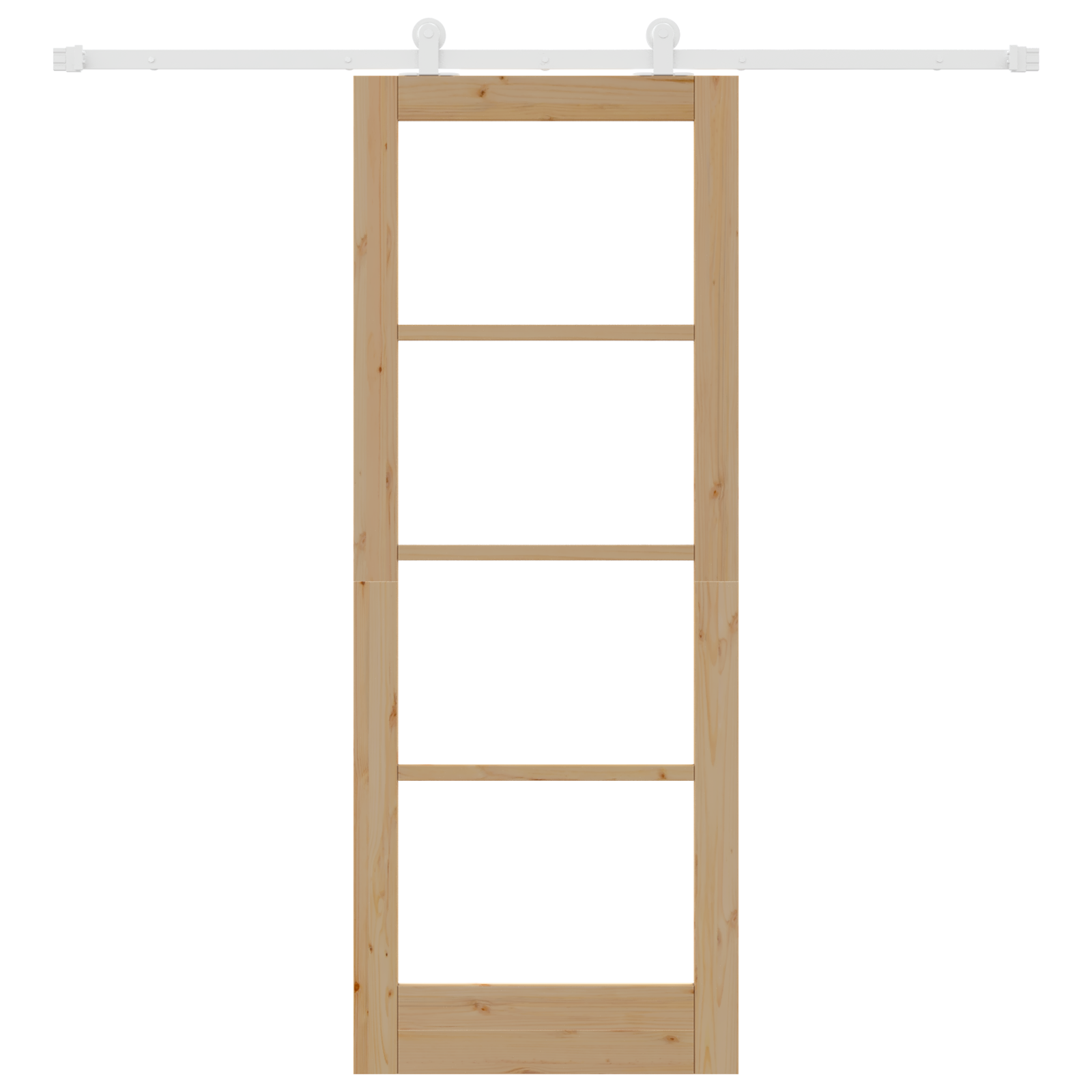 Sliding Door with Hardware Set 'ORKDAL'Solid Wood & Glass - Image 4
