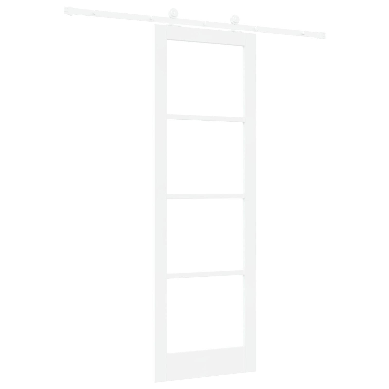 Glidende Dør med Hardware Sæt 'ORKDAL'Hvid Massivt Træ & Glas&&vidaXL Indvendig Dør med Glas 'ORKDAL'Hvid 78x232x4 cm 6 image product%2F3332080%2FP Image 3332080 WBG Back 02