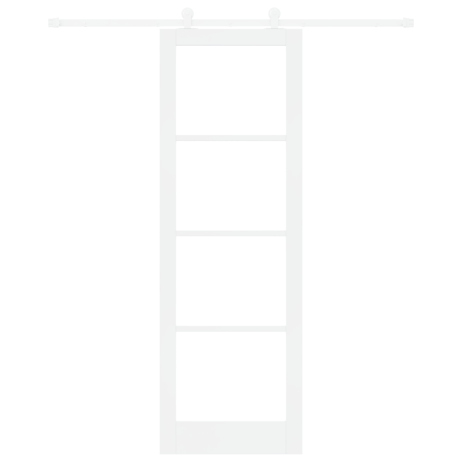 Glidende Dør med Hardware Sæt 'ORKDAL'Hvid Massivt Træ & Glas&&vidaXL Indvendig Dør med Glas 'ORKDAL'Hvid 78x232x4 cm 4 image product%2F3332080%2FP Image 3332080 WBG Front 03
