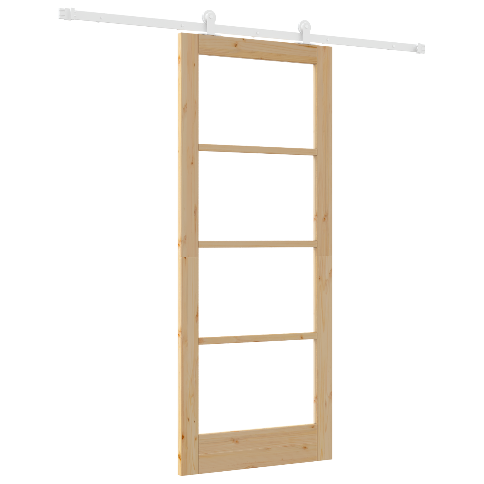 Sliding Door with Hardware Set 'ORKDAL'Solid Wood & Glass - Image 2