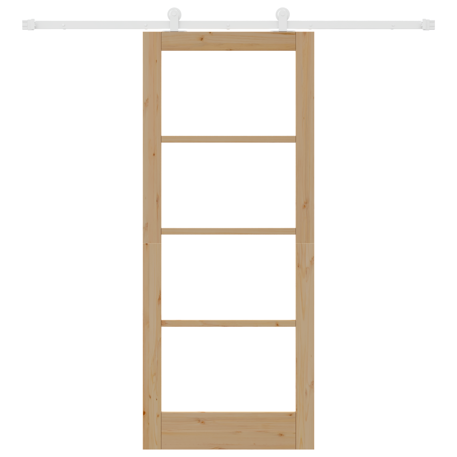 Sliding Door with Hardware Set 'ORKDAL'Solid Wood & Glass - Image 4