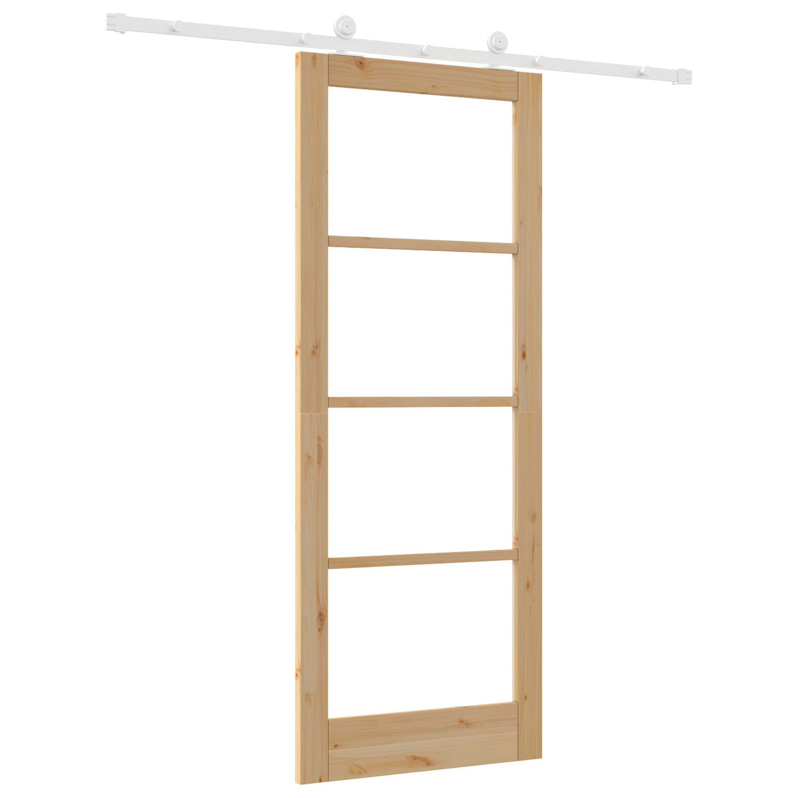 Sliding Door with Hardware Set 'ORKDAL'Solid Wood & Glass - Image 6