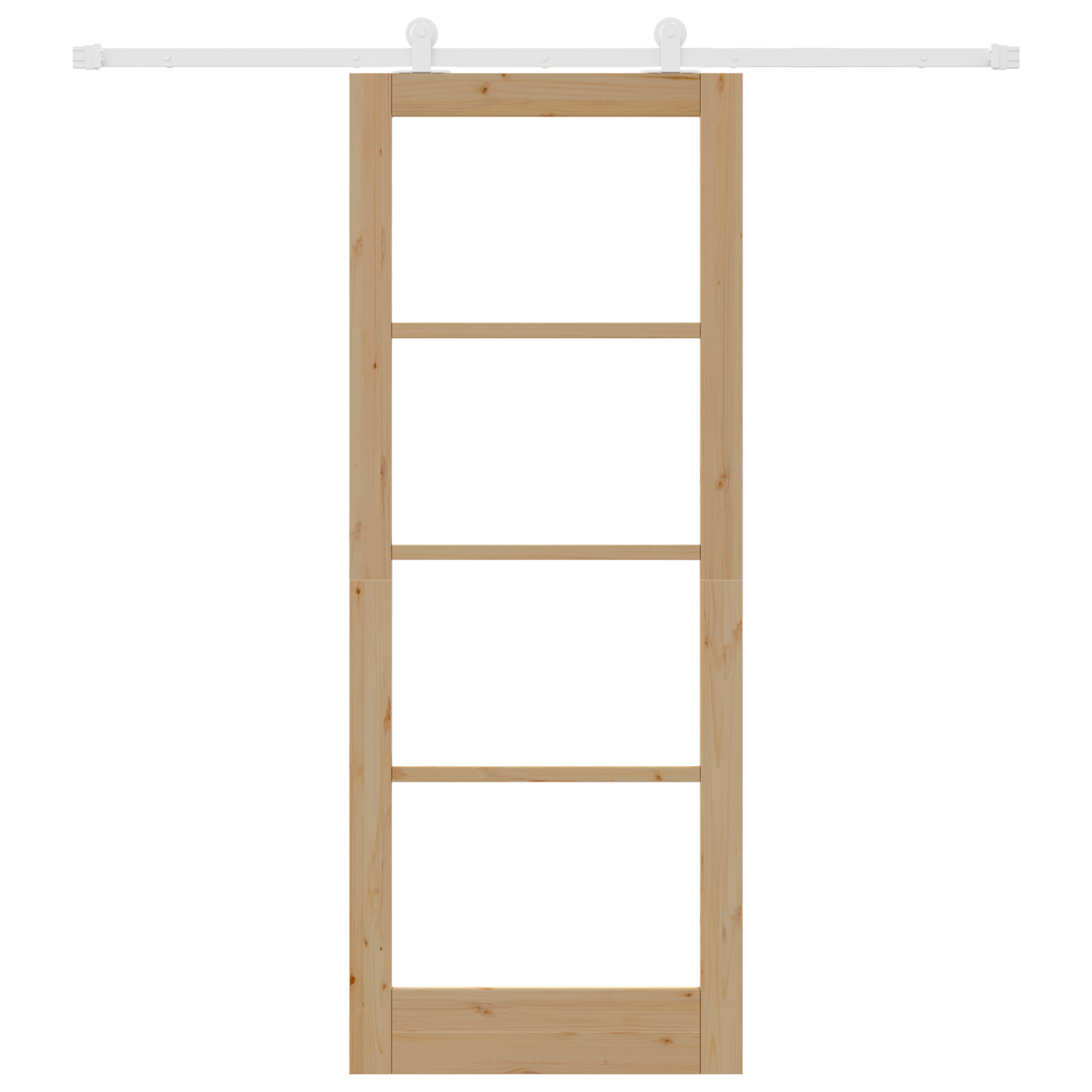 Sliding Door with Hardware Set 'ORKDAL'Solid Wood & Glass - Image 4