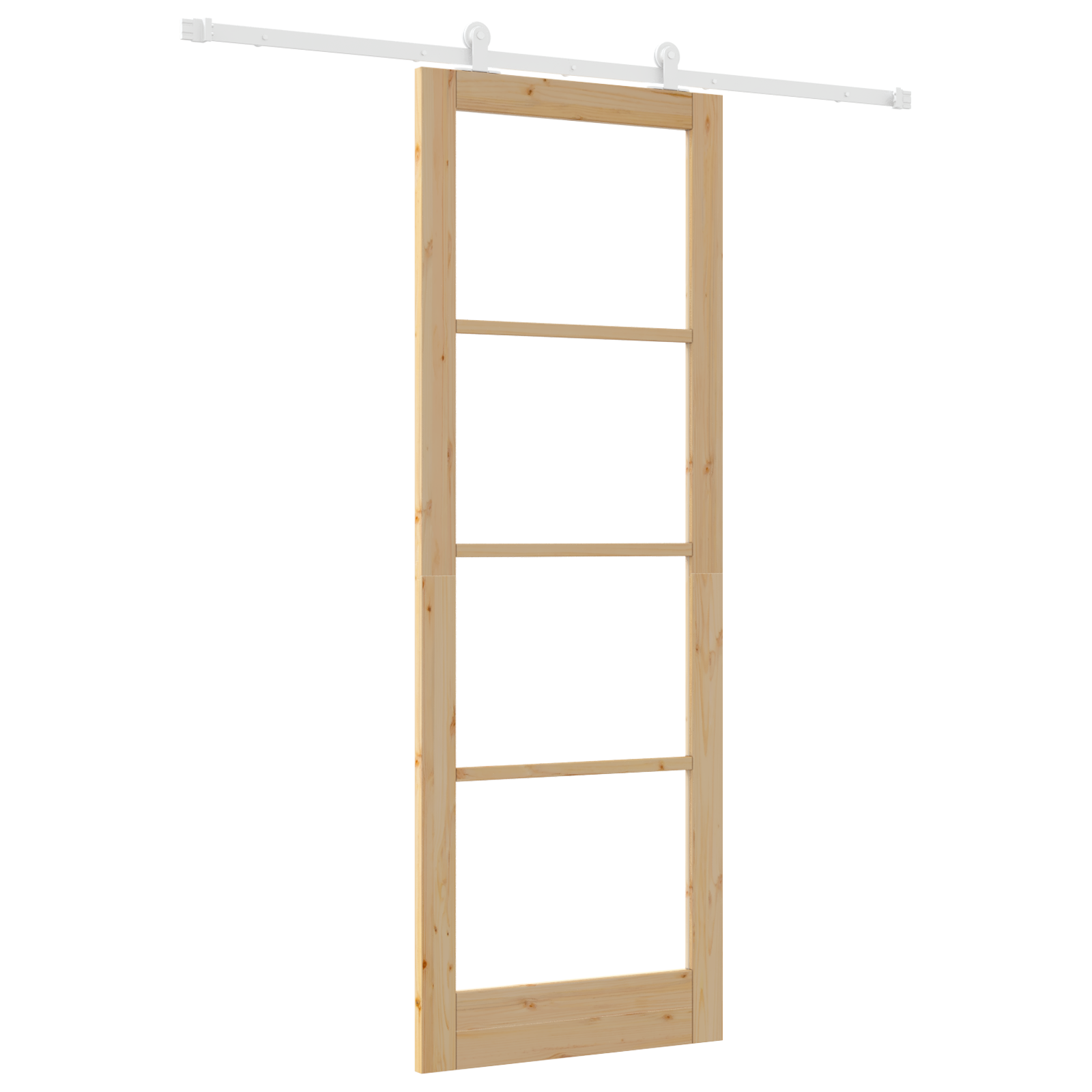 Sliding Door with Hardware Set 'ORKDAL'Solid Wood & Glass - Image 2