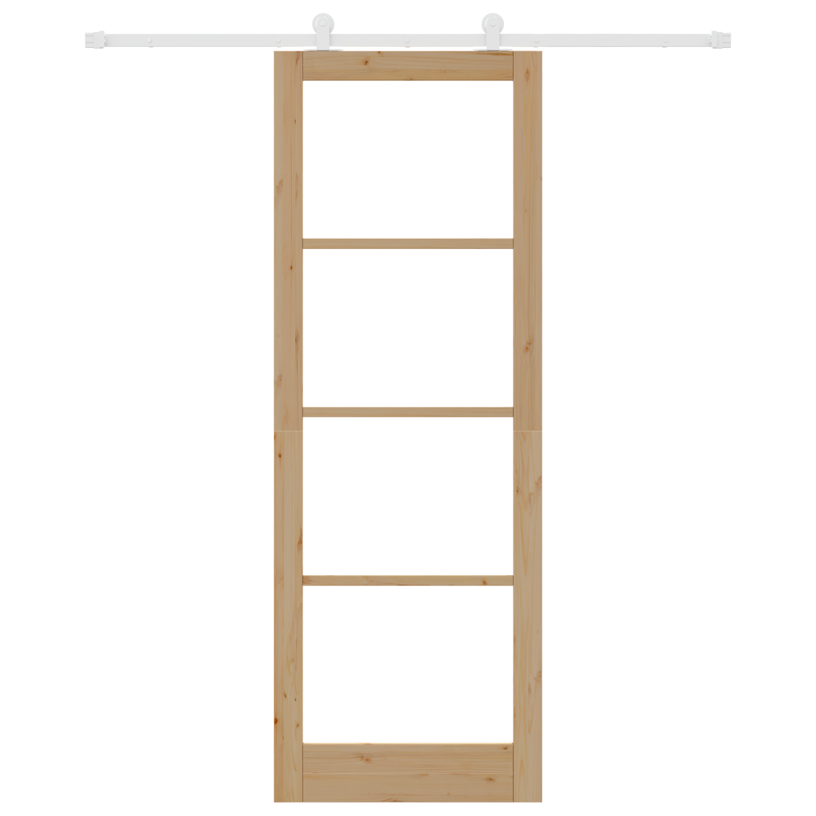 Sliding Door with Hardware Set 'ORKDAL'Solid Wood & Glass - Image 4