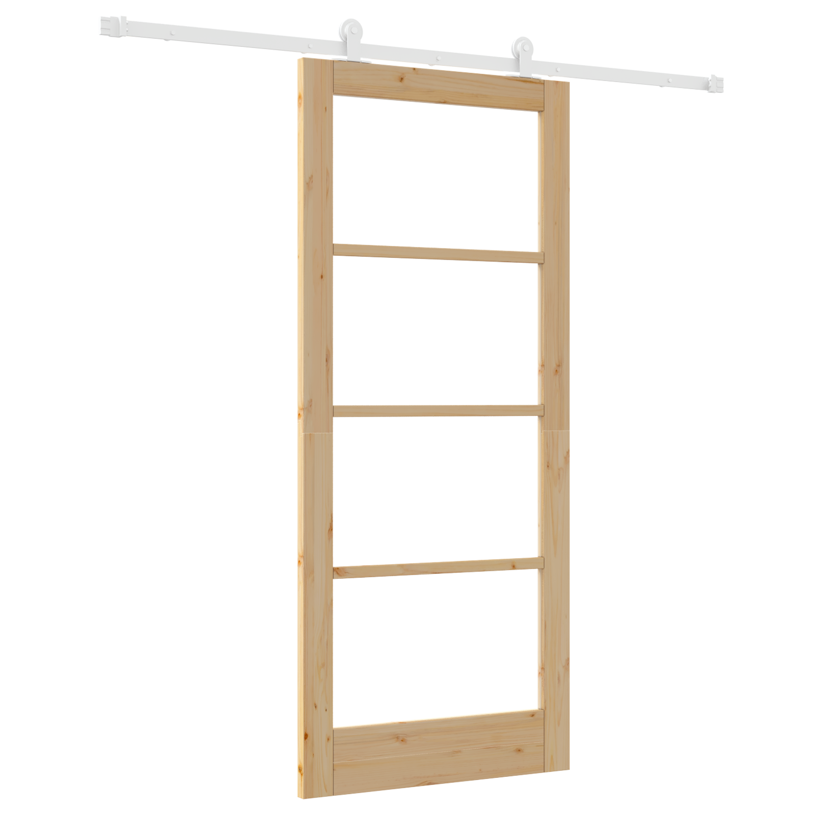 Sliding Door with Hardware Set 'ORKDAL'Solid Wood & Glass - Image 2