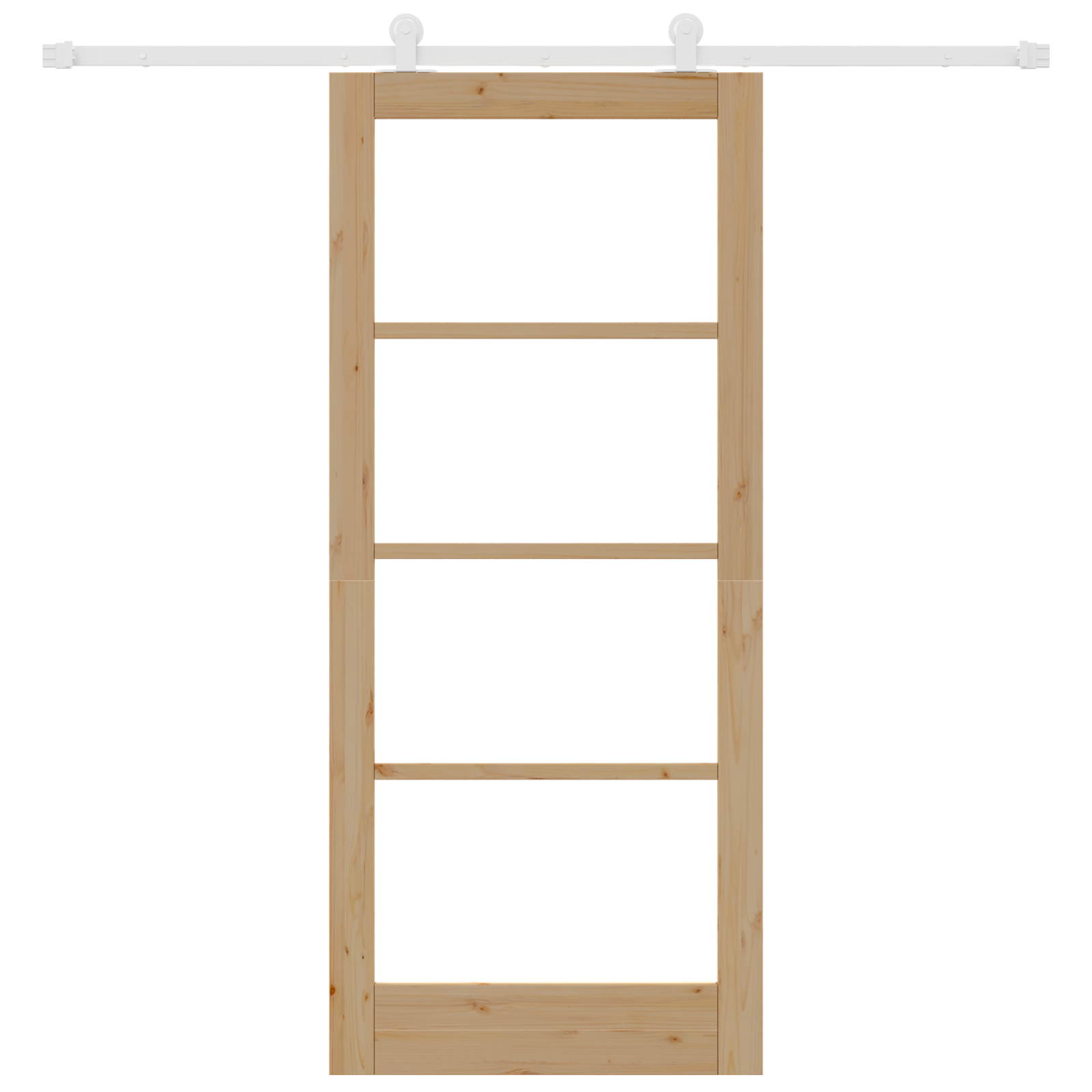 Sliding Door with Hardware Set 'ORKDAL'Solid Wood & Glass - Image 4