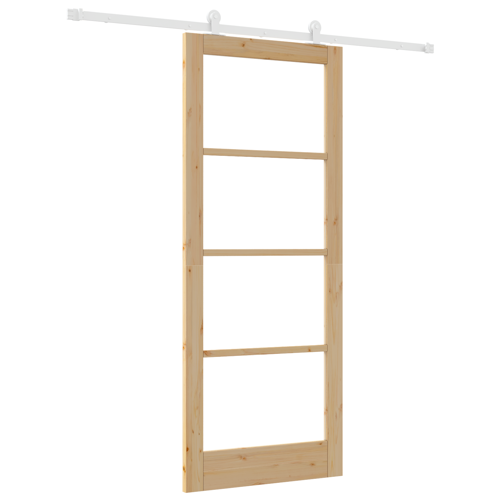 Sliding Door with Hardware Set 'ORKDAL'Solid Wood & Glass - Image 2