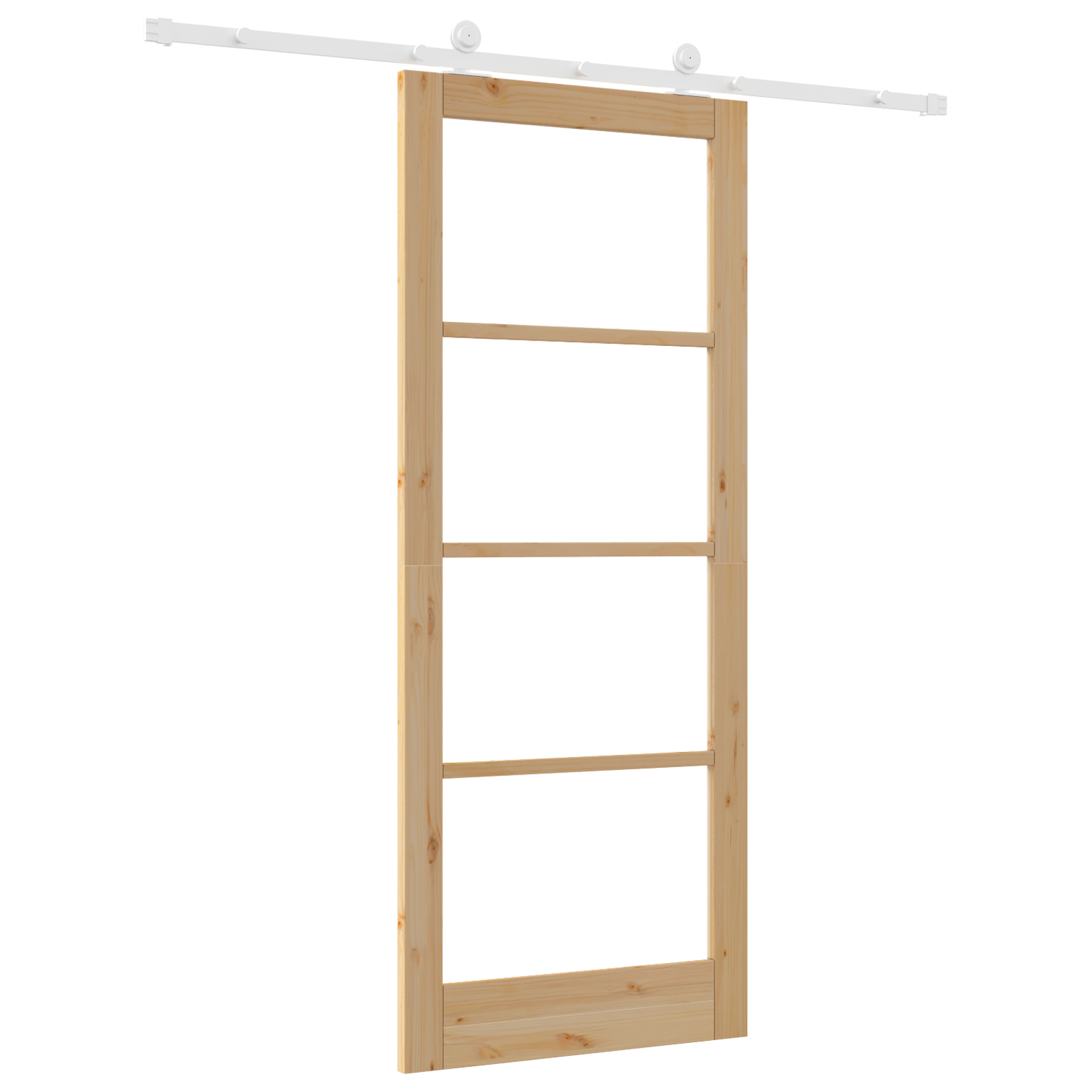 Sliding Door with Hardware Set 'ORKDAL'Solid Wood & Glass - Image 6