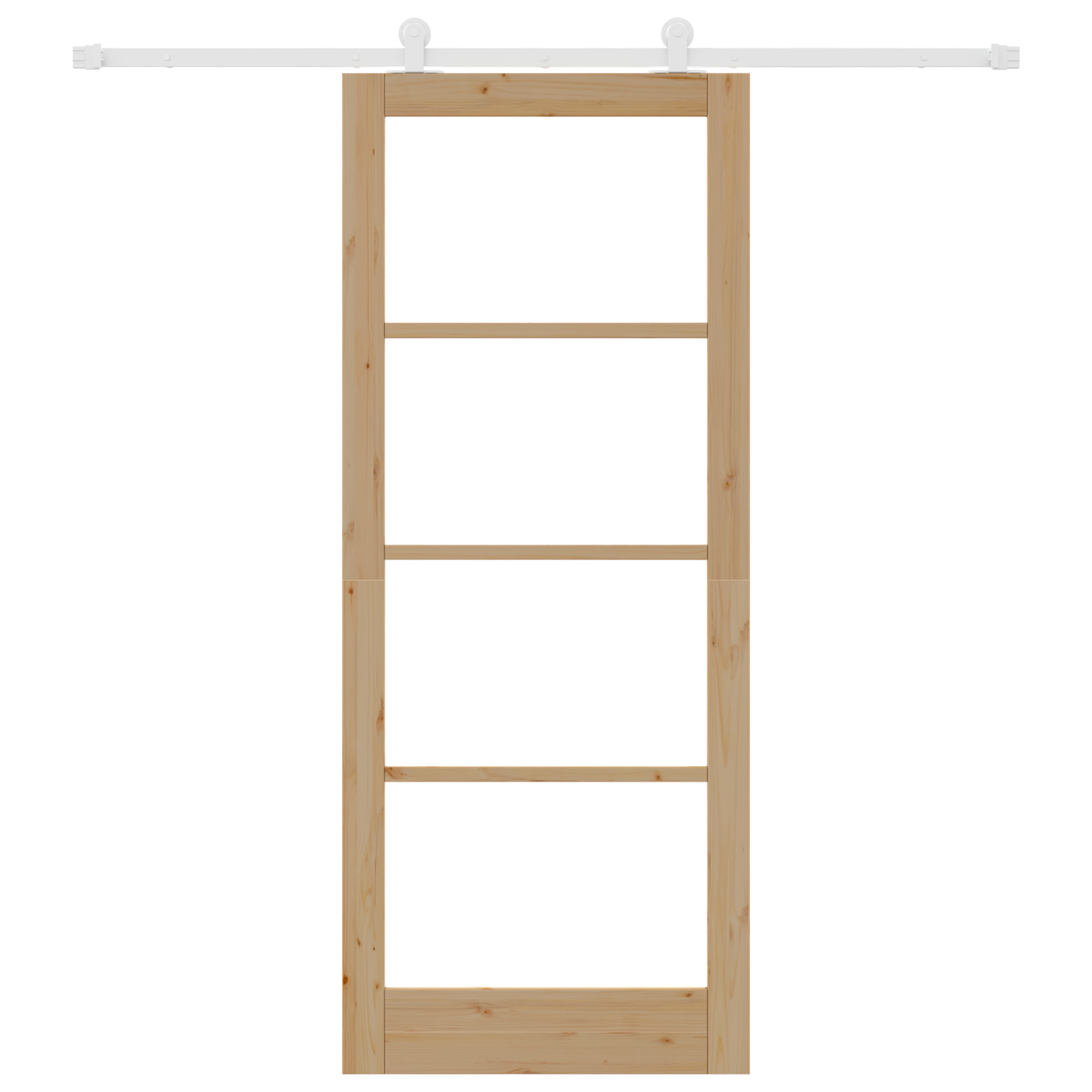 Sliding Door with Hardware Set 'ORKDAL'Solid Wood & Glass - Image 4