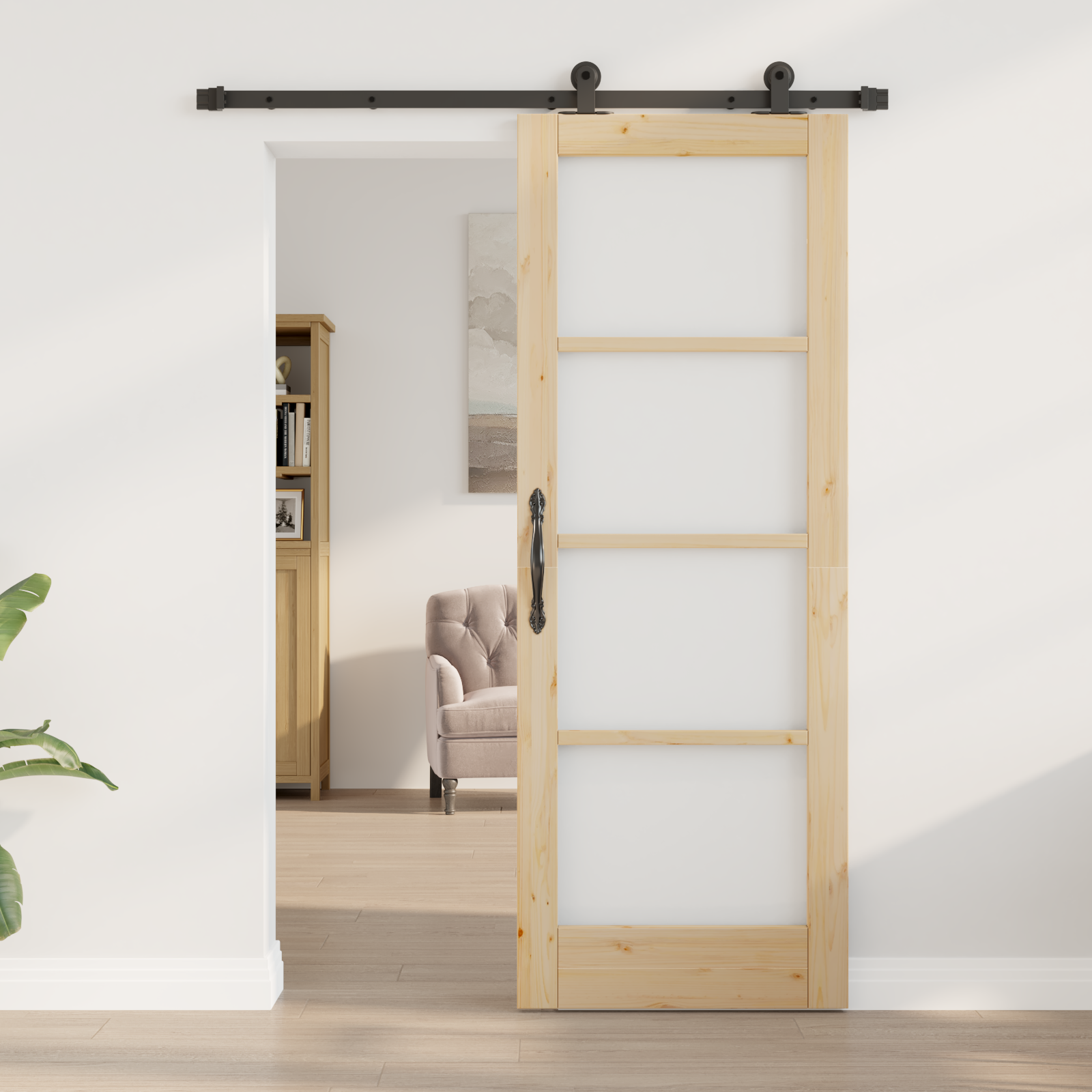Sliding Door with Hardware Set "ORKDAL" 73.5x198.5 cm - Image 3