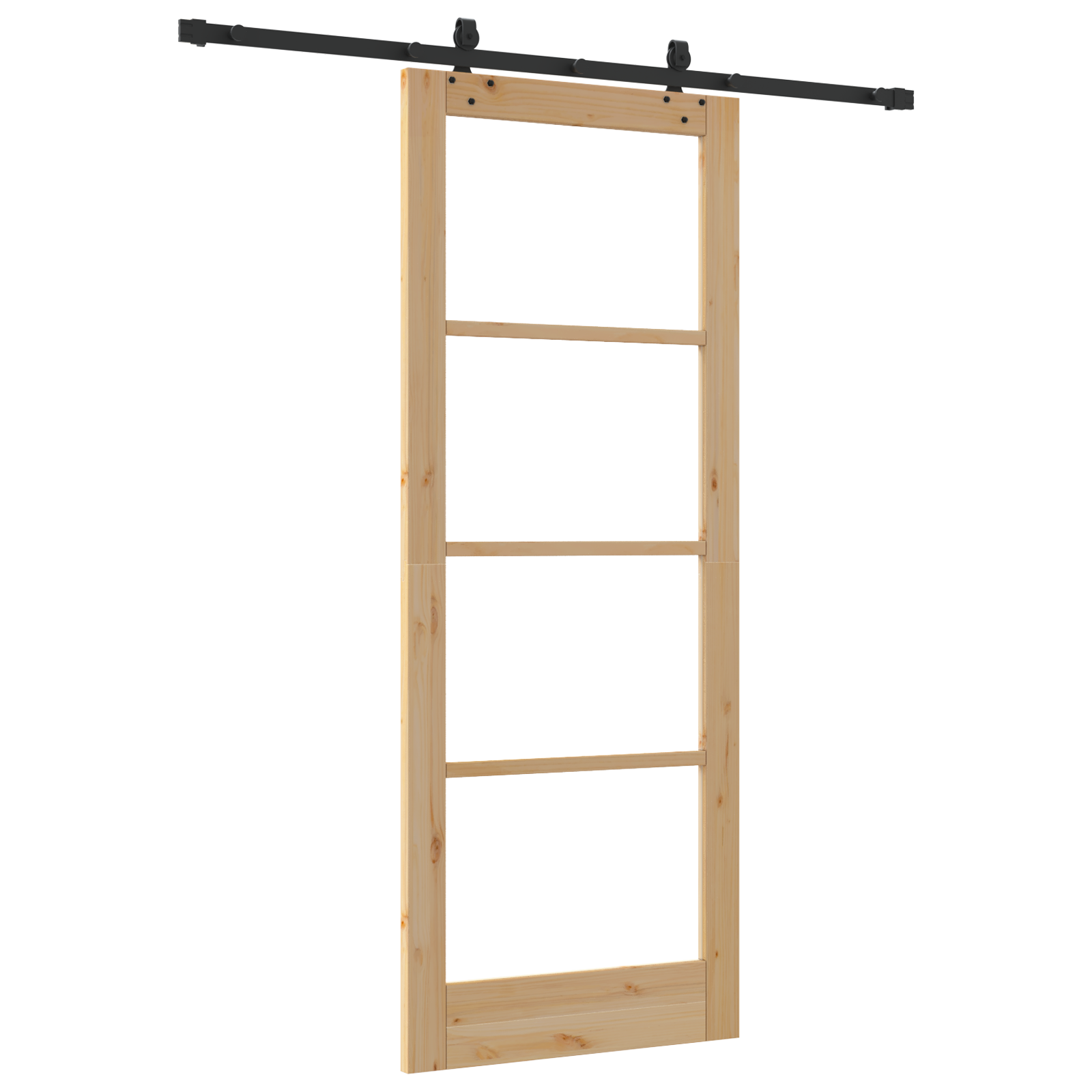 Sliding Door with Hardware Set 'ORKDAL'Solid Wood & Glass - Image 6