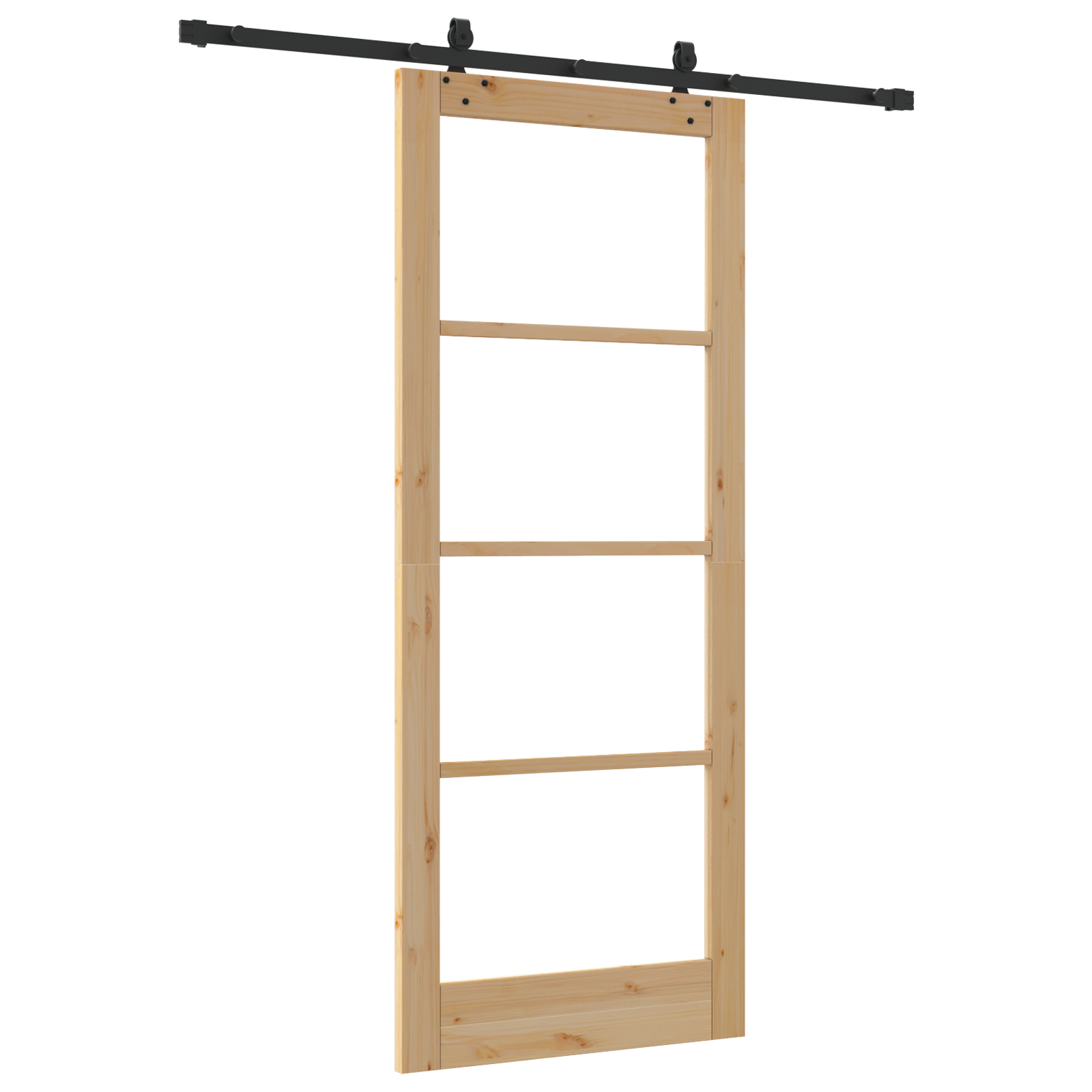 Sliding Door with Hardware Set 'ORKDAL'Solid Wood & Glass - Image 6