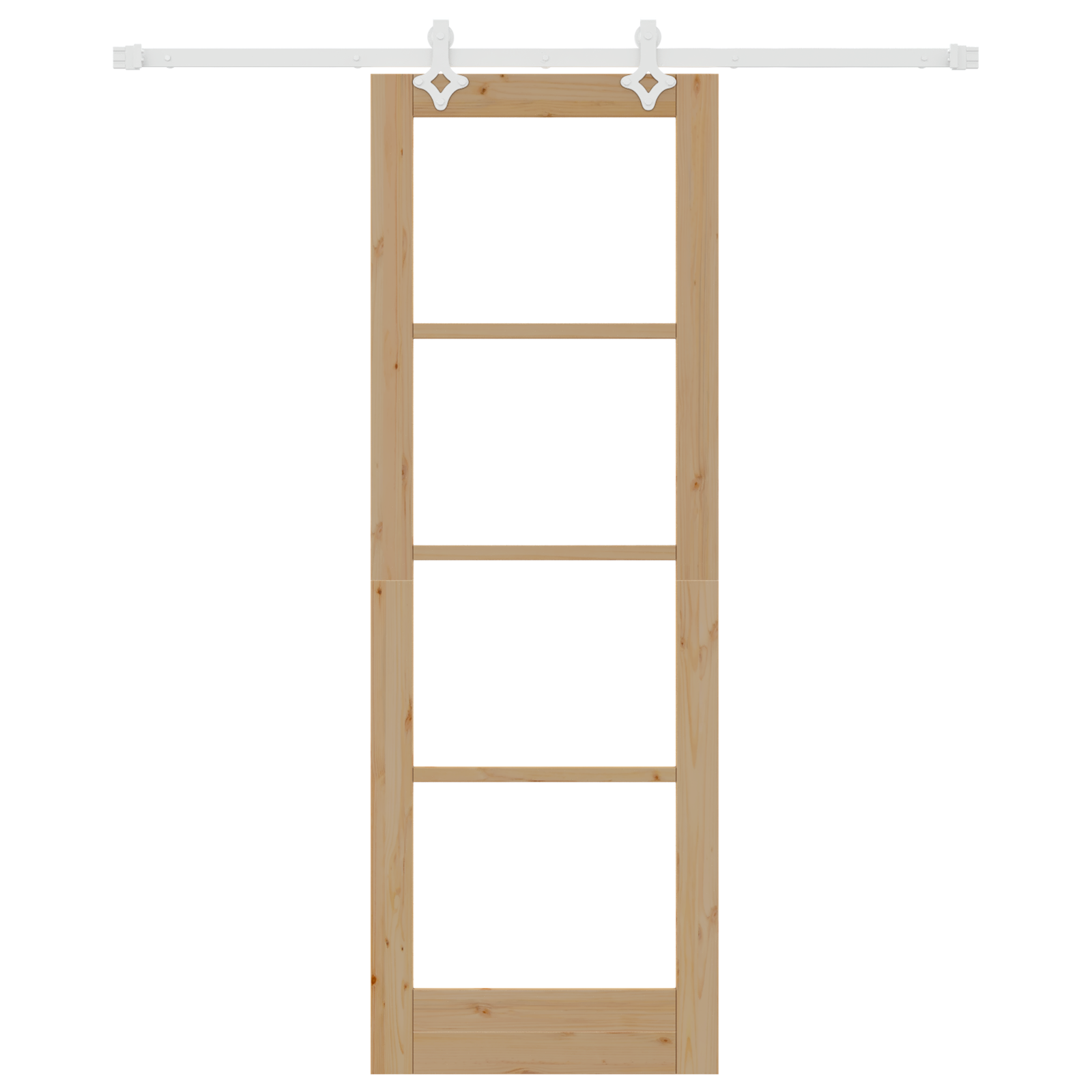 Sliding Door with Hardware Set 73.5x211 cm Solid Wood Pine - Image 4