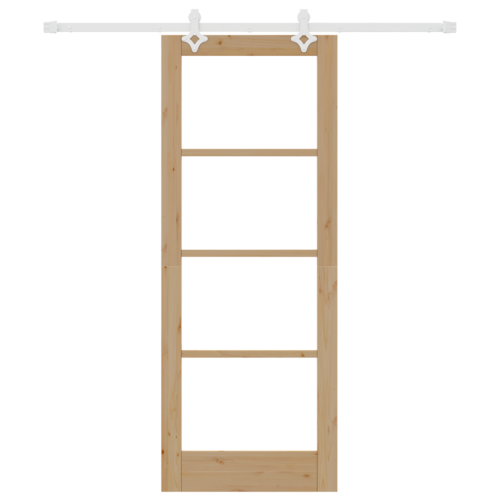 Sliding Door with Hardware Set 78x202 cm Solid Wood Pine - Image 4