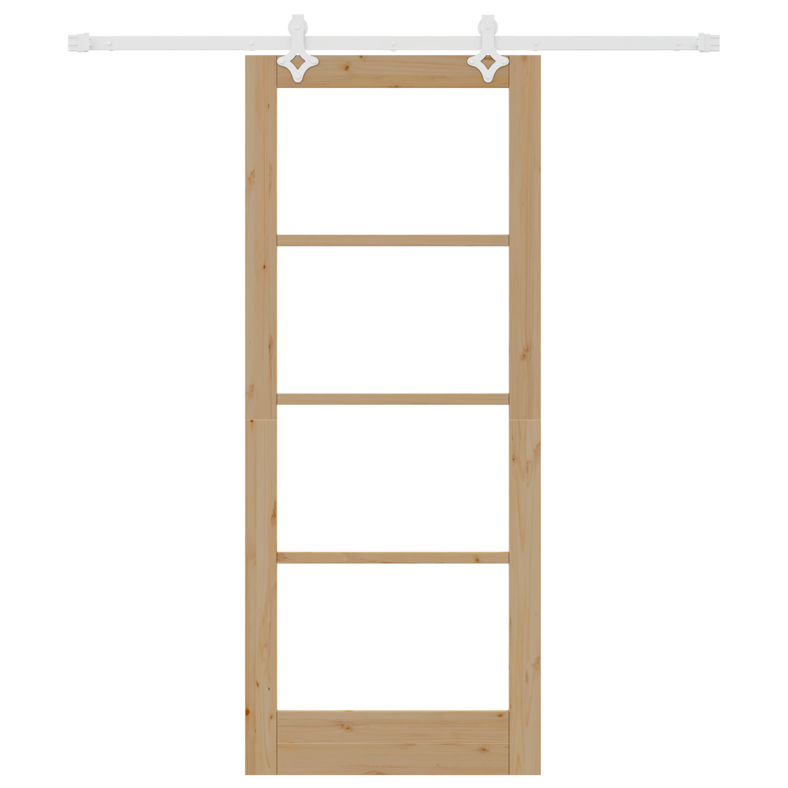 Sliding Door with Hardware Set 83x202 cm Solid Wood Pine - Image 4