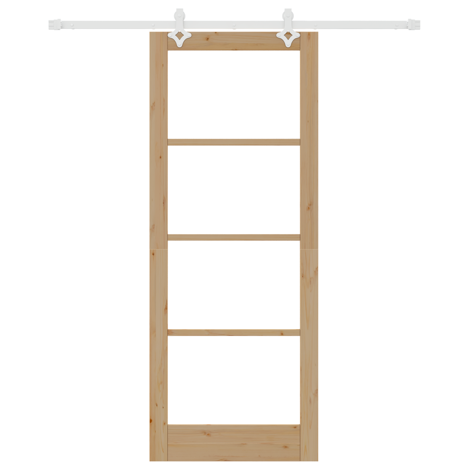 Sliding Door with Hardware Set 83x211 cm Solid Wood Pine - Image 4