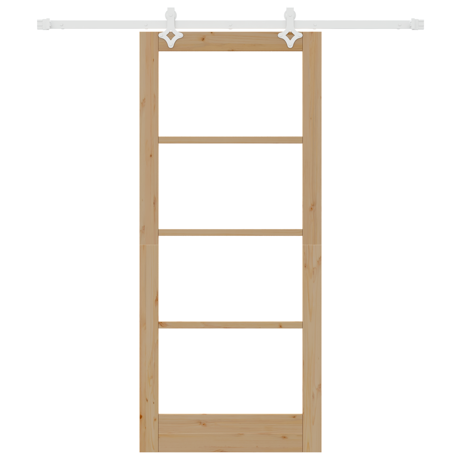 Sliding Door with Hardware Set 86x198.5 cm Solid Wood Pine - Image 4
