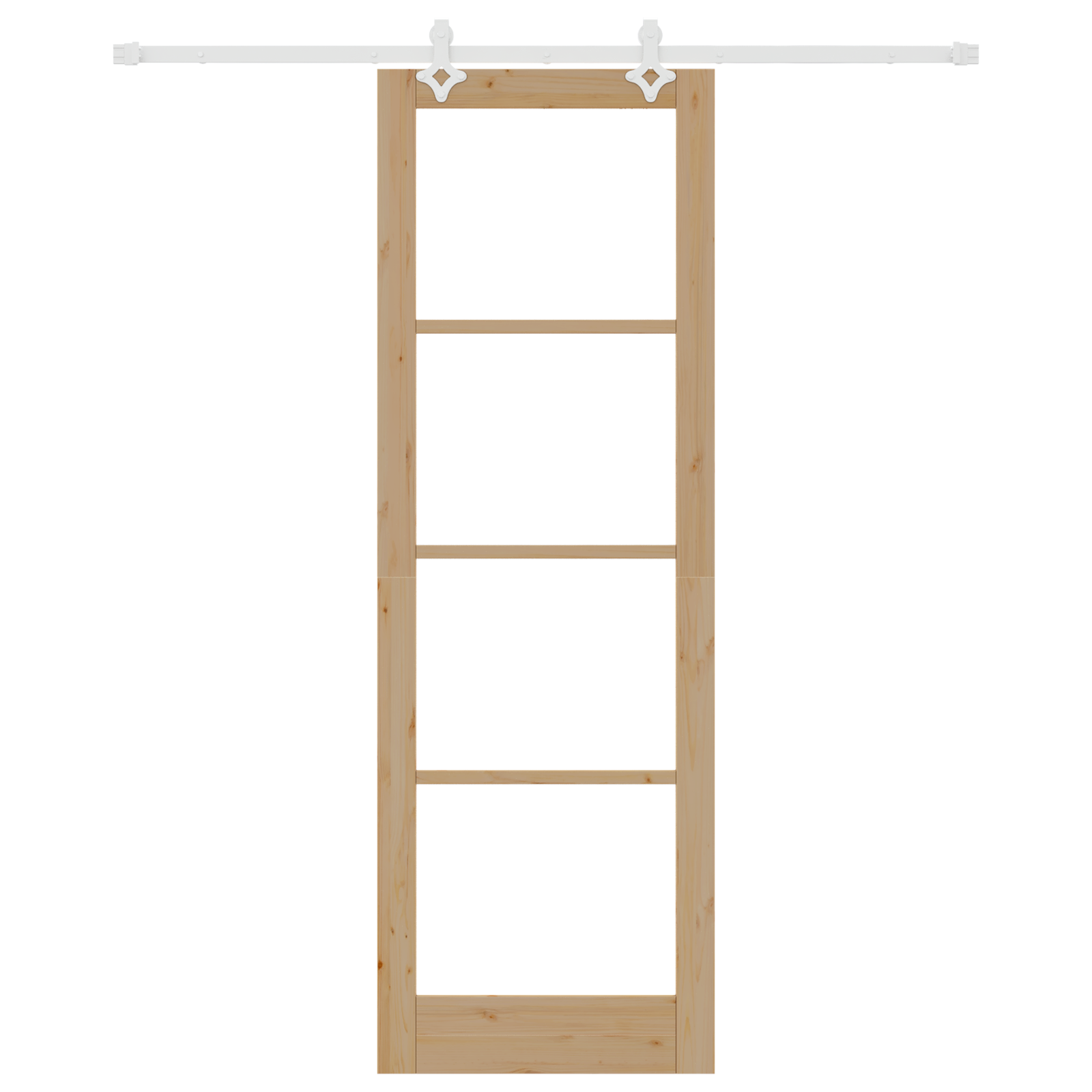 Sliding Door with Hardware Set 78x232 cm Solid Wood Pine - Image 4