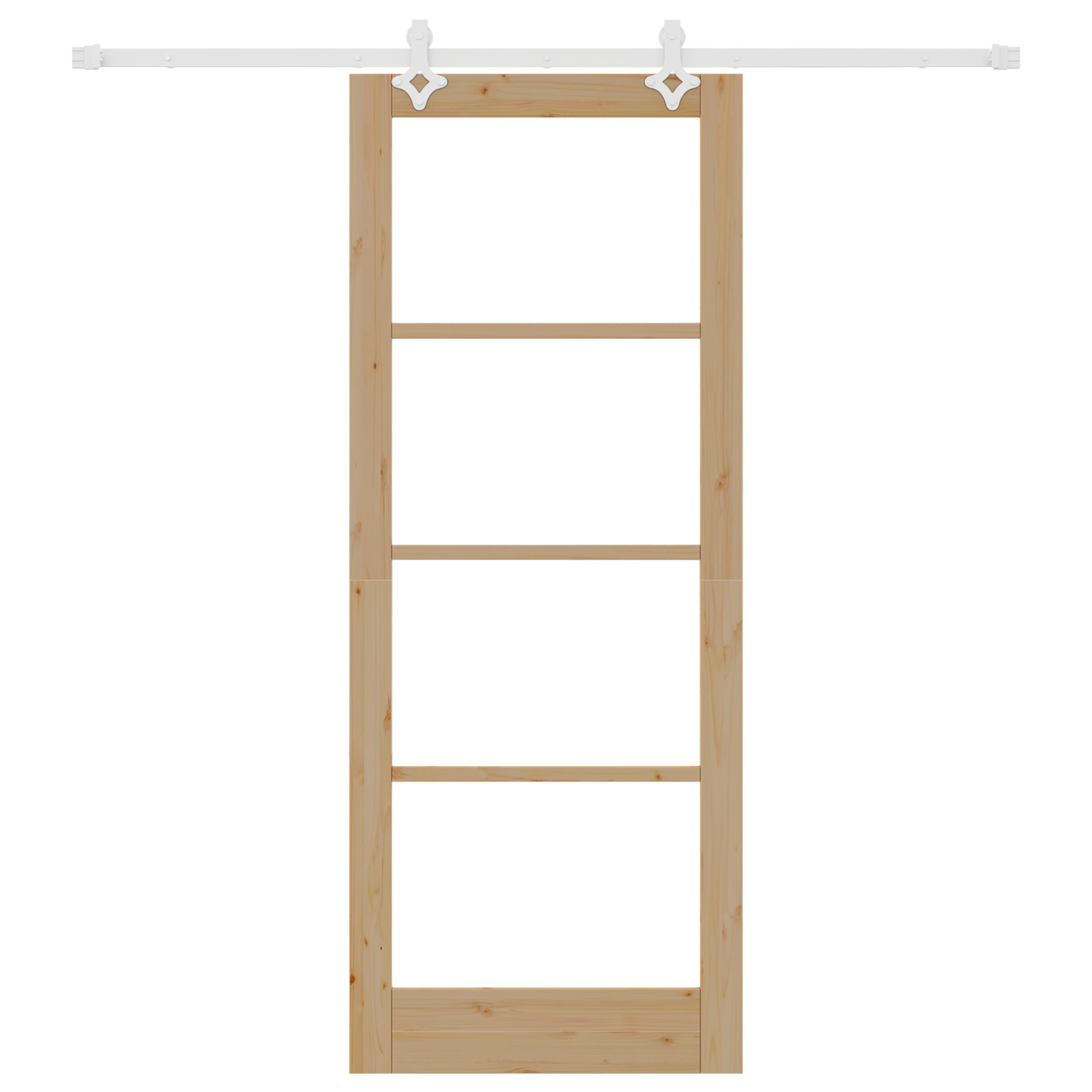 Sliding Door with Hardware Set 83x211 cm Solid Wood Pine - Image 4