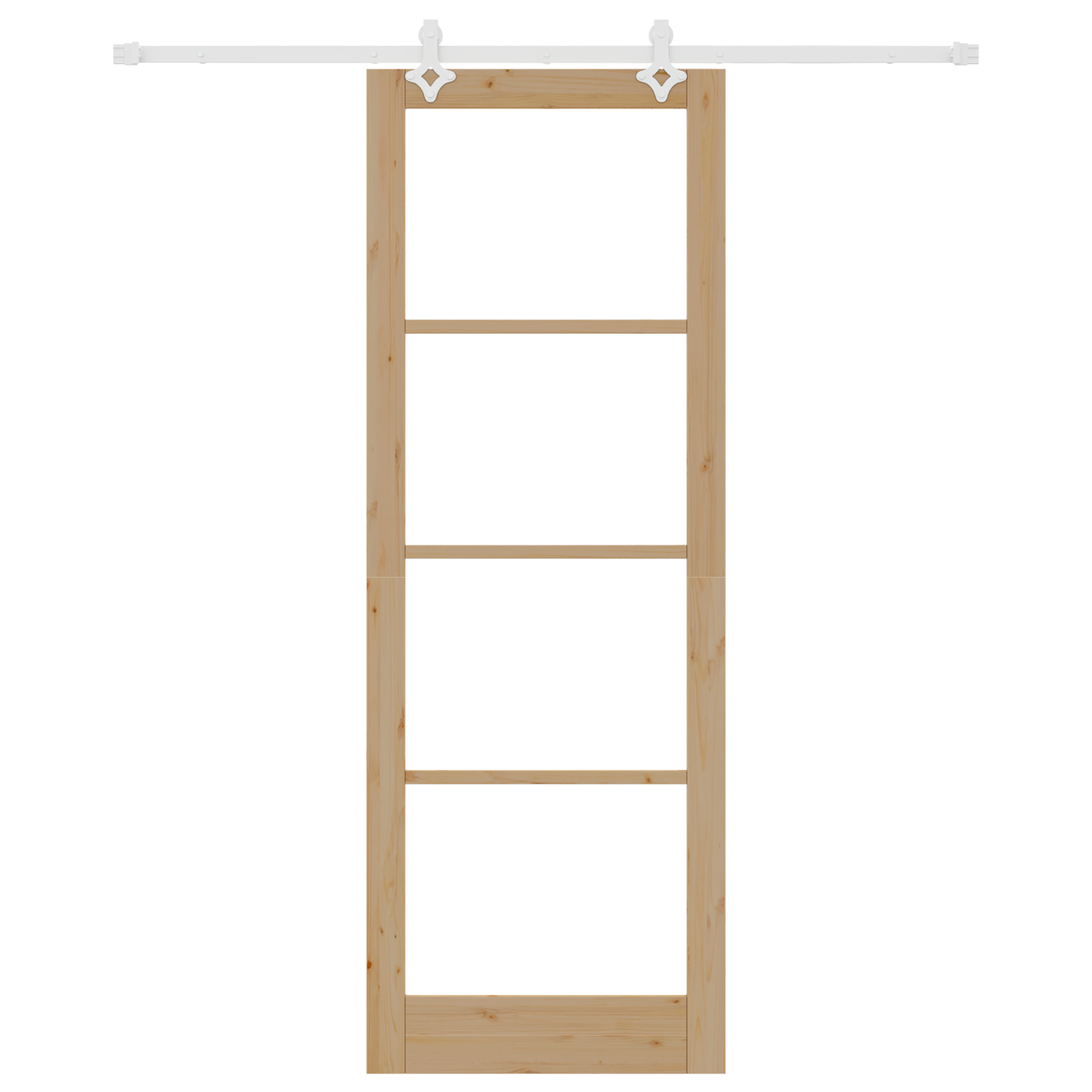 Sliding Door with Hardware Set 83x232 cm Solid Wood Pine - Image 4