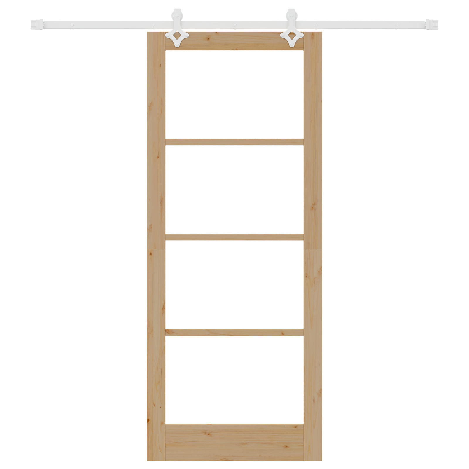 Sliding Door with Hardware Set 86x211 cm Solid Wood Pine - Image 4