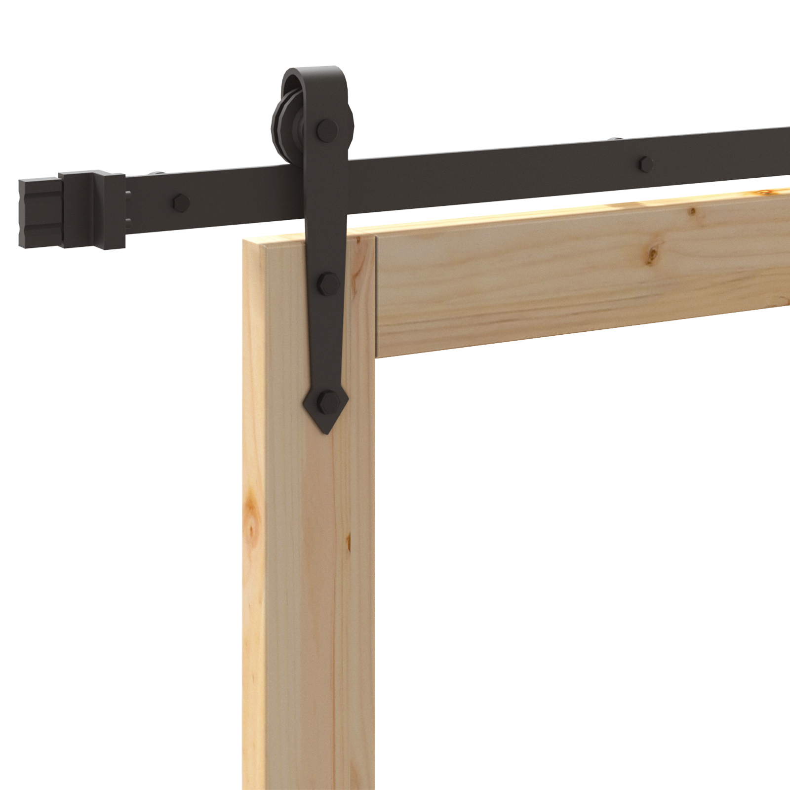 Sliding Door with Hardware Set 83x232 cm Solid Wood Pine - Image 10