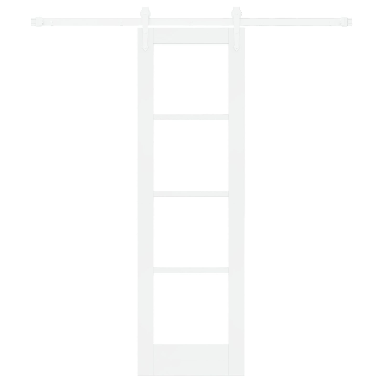 Sliding Door with Hardware Set White 61x198.5 cm Solid Wood Pine - Image 4