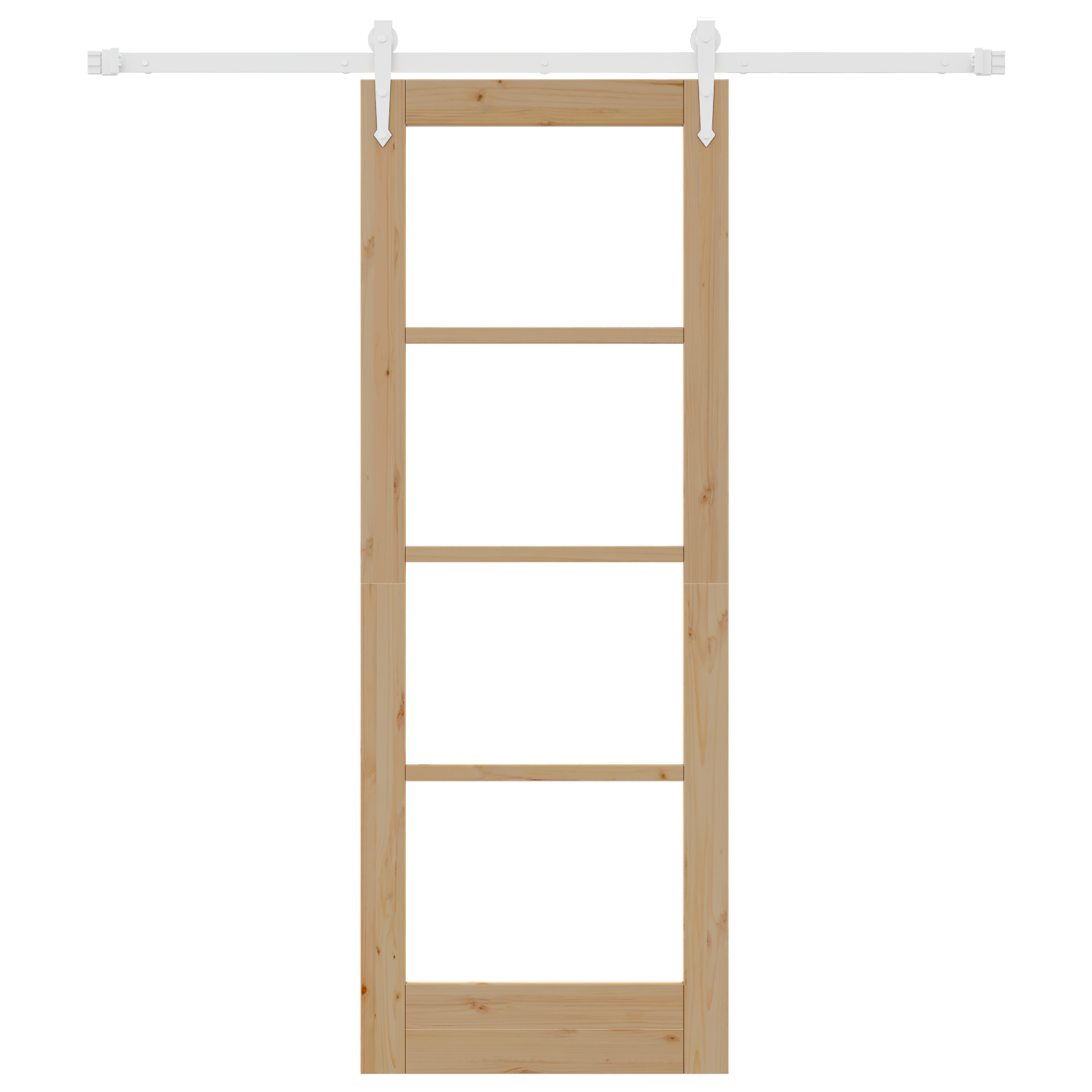 Sliding Door with Hardware Set 73.5x198.5 cm Solid Wood Pine - Image 4