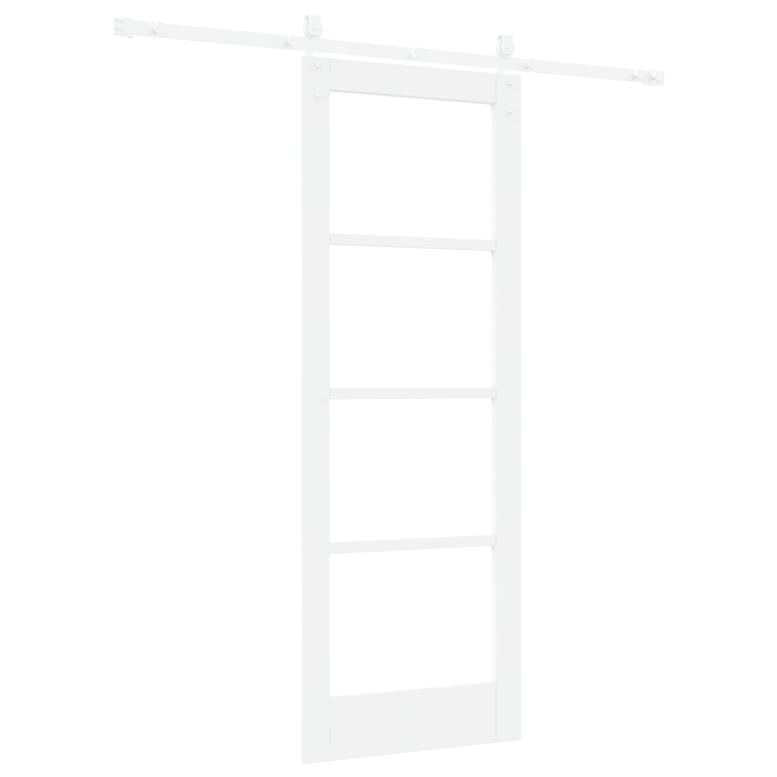 Sliding Door with Hardware Set White 73.5x198.5 cm Solid Wood Pine - Image 6