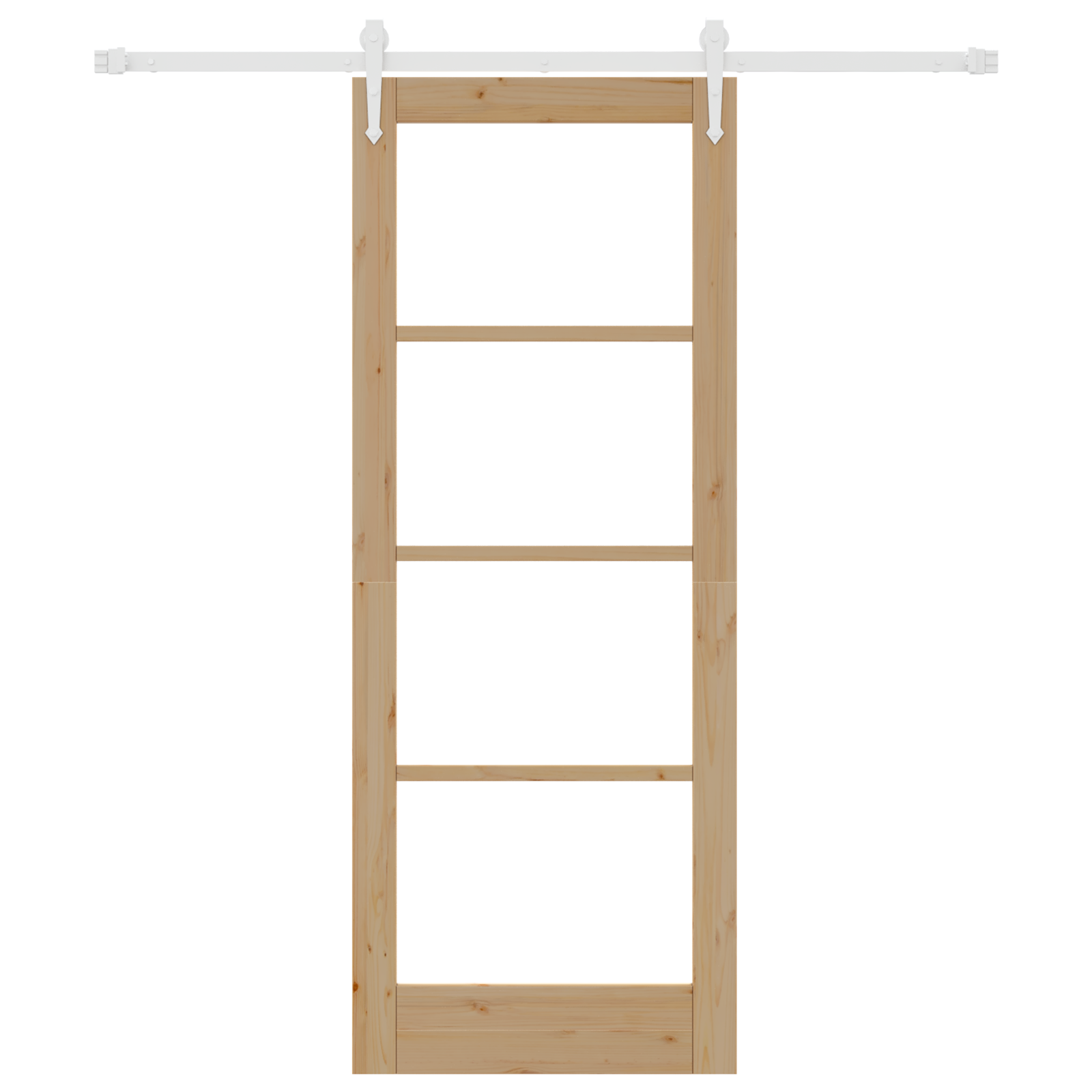 Sliding Door with Hardware Set 78x202 cm Solid Wood Pine - Image 4