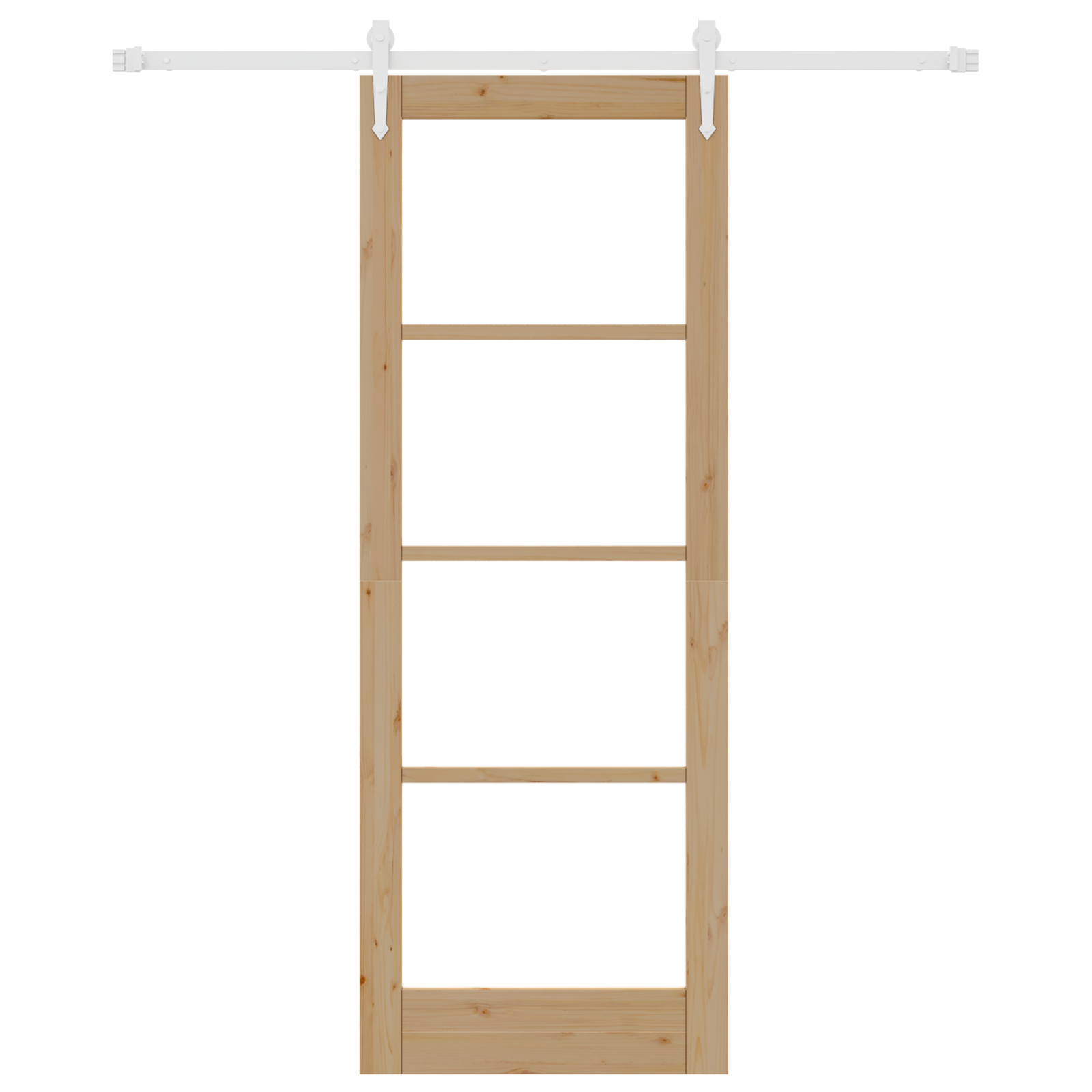 Sliding Door with Hardware Set 78x211 cm Solid Wood Pine - Image 4