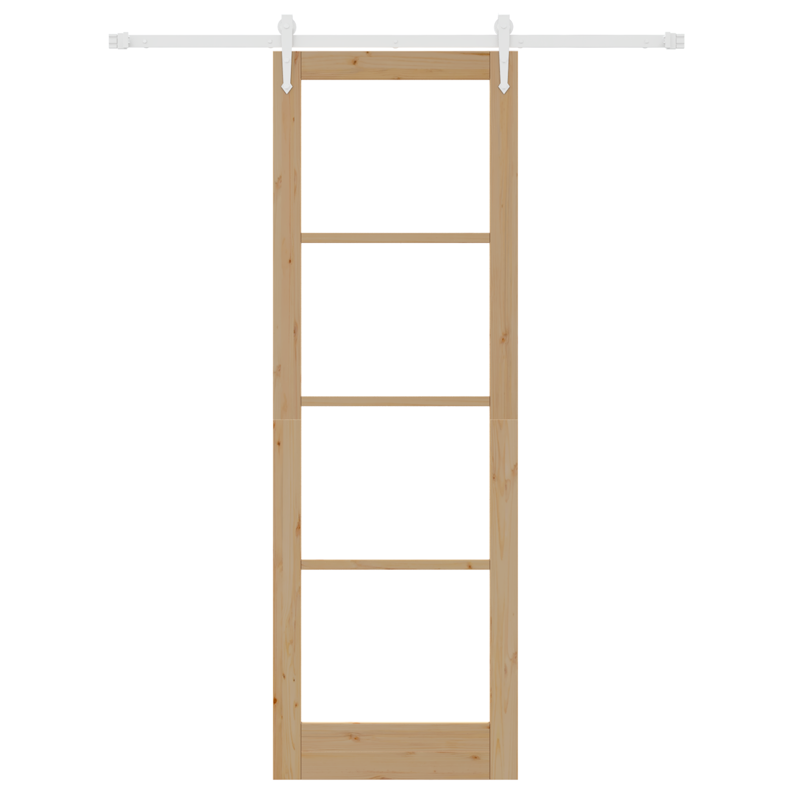 Sliding Door with Hardware Set 78x232 cm Solid Wood Pine - Image 4