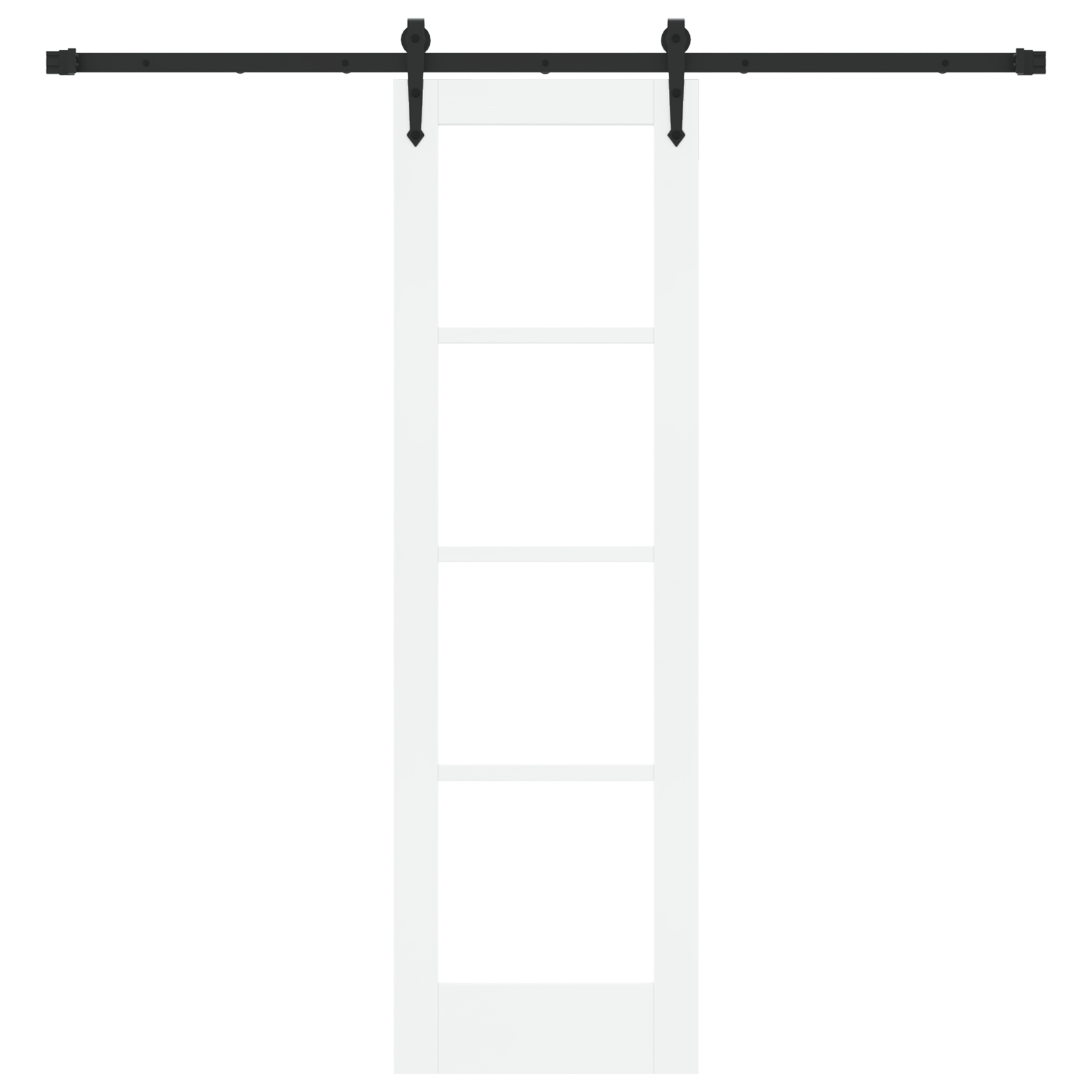 Sliding Door with Hardware Set White 61x198.5 cm Solid Wood Pine - Image 4