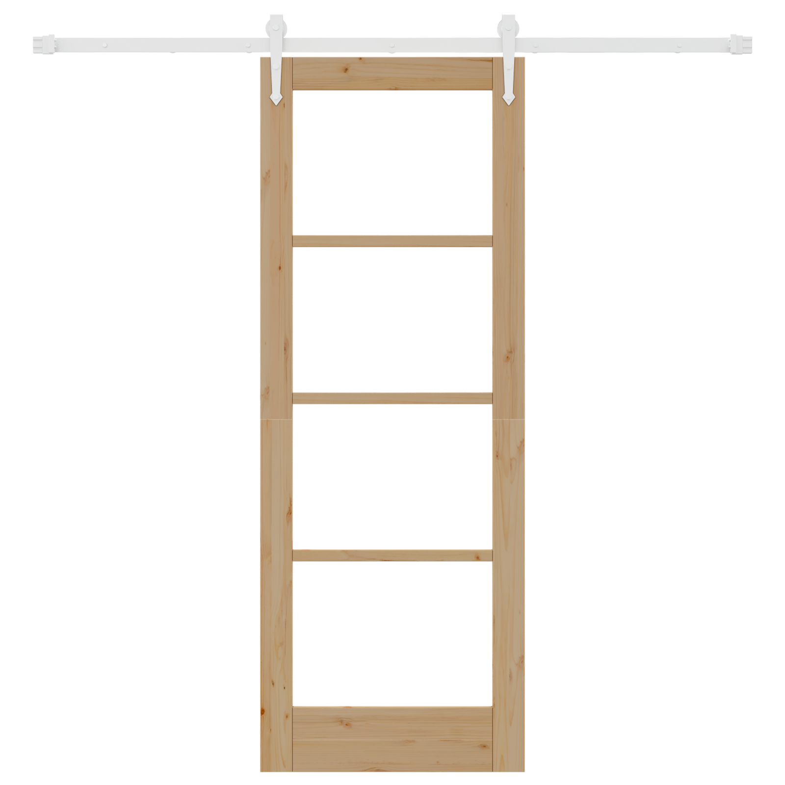 Sliding Door with Hardware Set 73.5x198.5 cm Solid Wood Pine - Image 4
