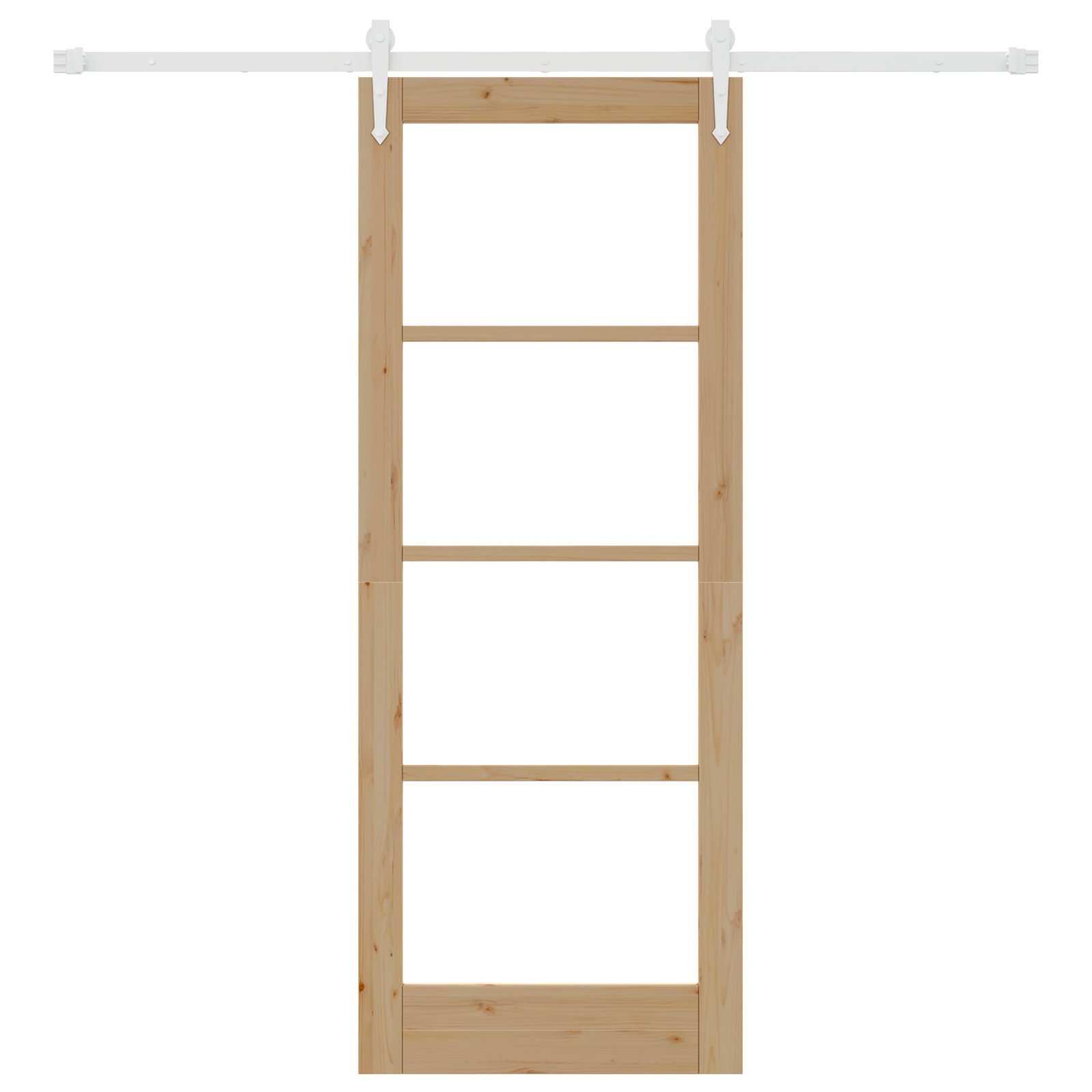 Sliding Door with Hardware Set 78x202 cm Solid Wood Pine - Image 4