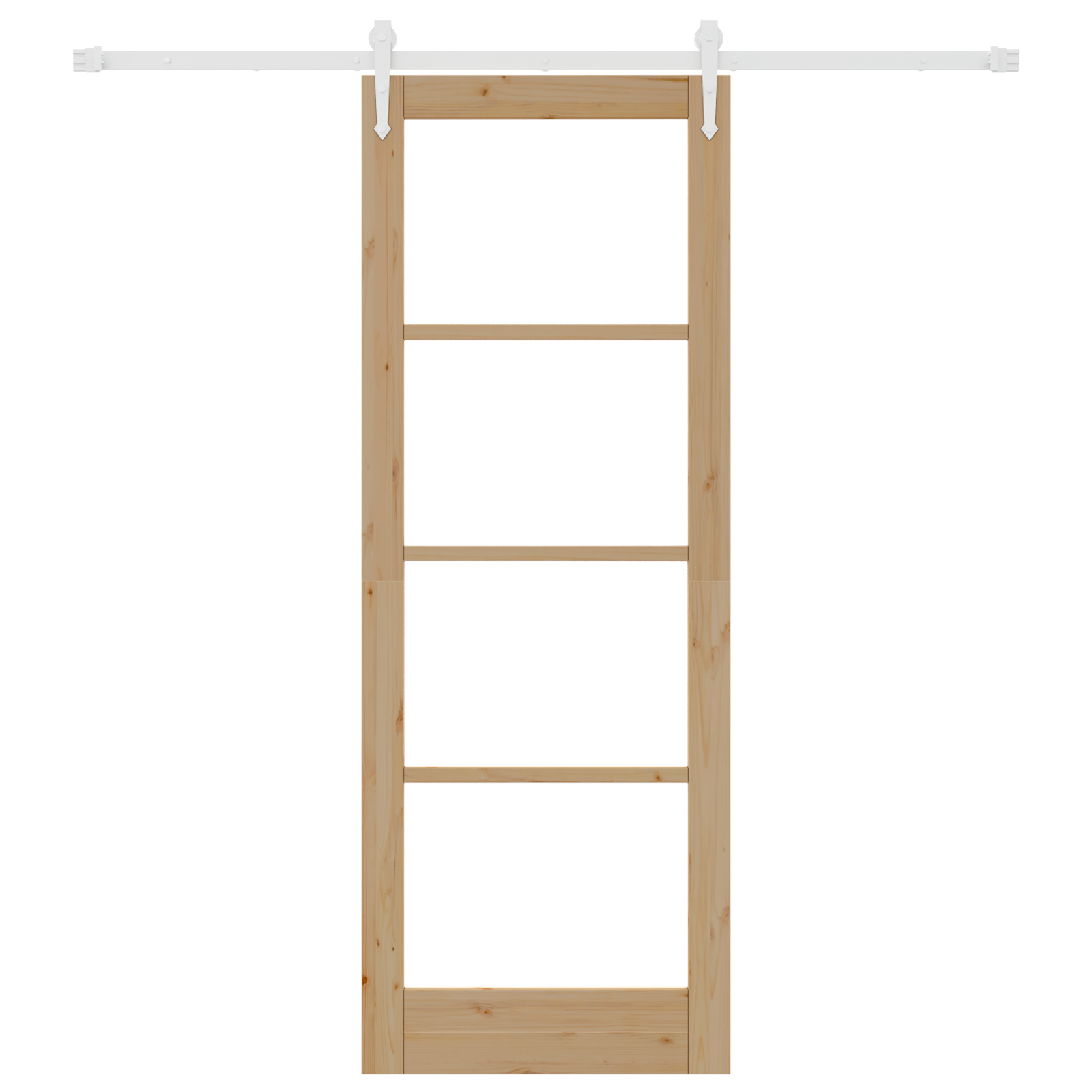 Sliding Door with Hardware Set 78x211 cm Solid Wood Pine - Image 4