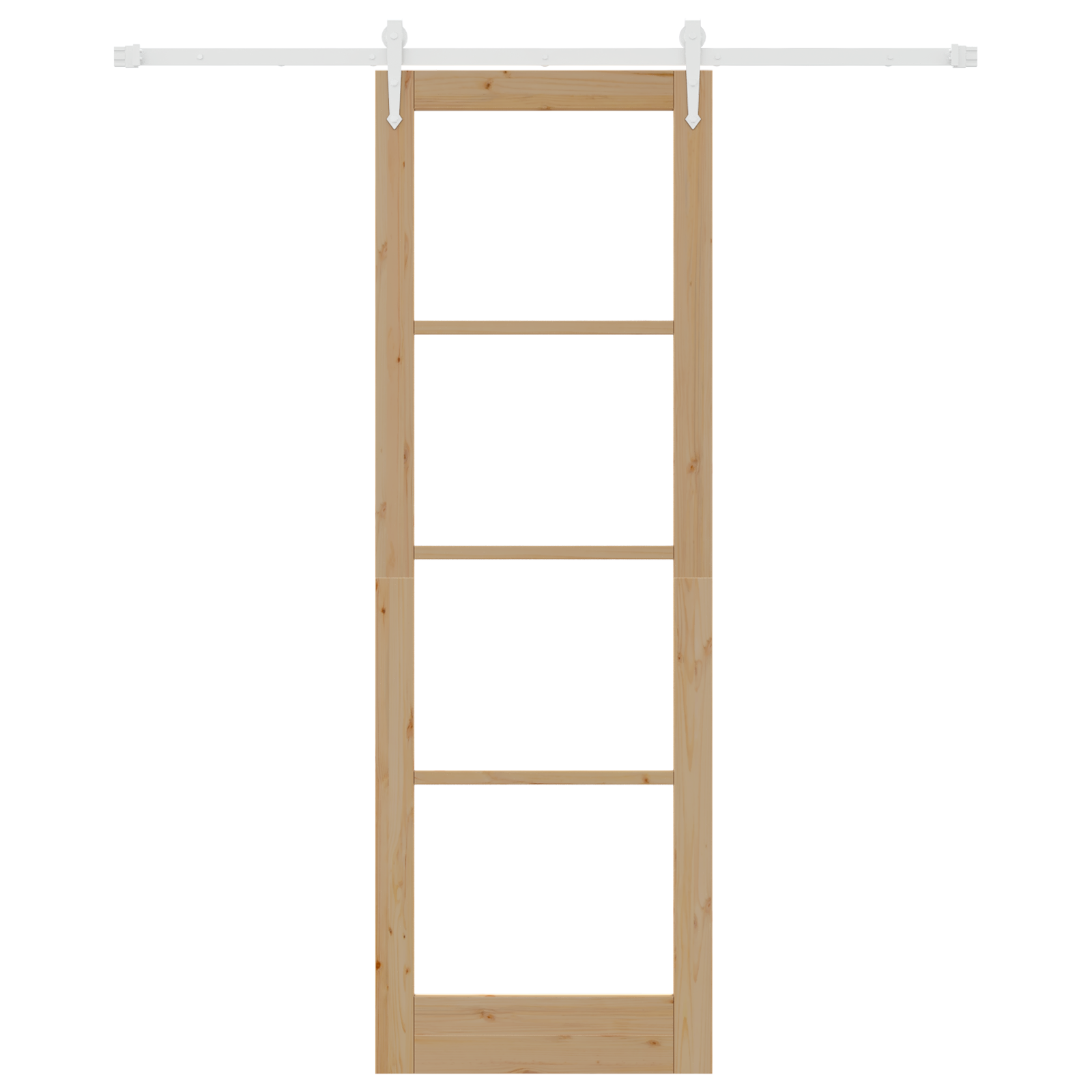 Sliding Door with Hardware Set 78x232 cm Solid Wood Pine - Image 4