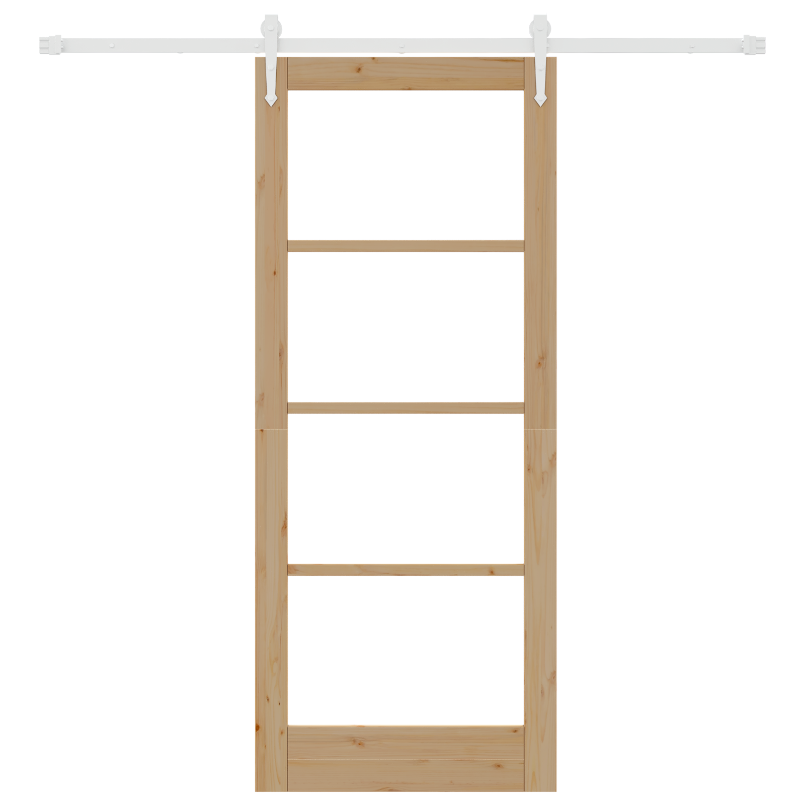 Sliding Door with Hardware Set 83x202 cm Solid Wood Pine - Image 4