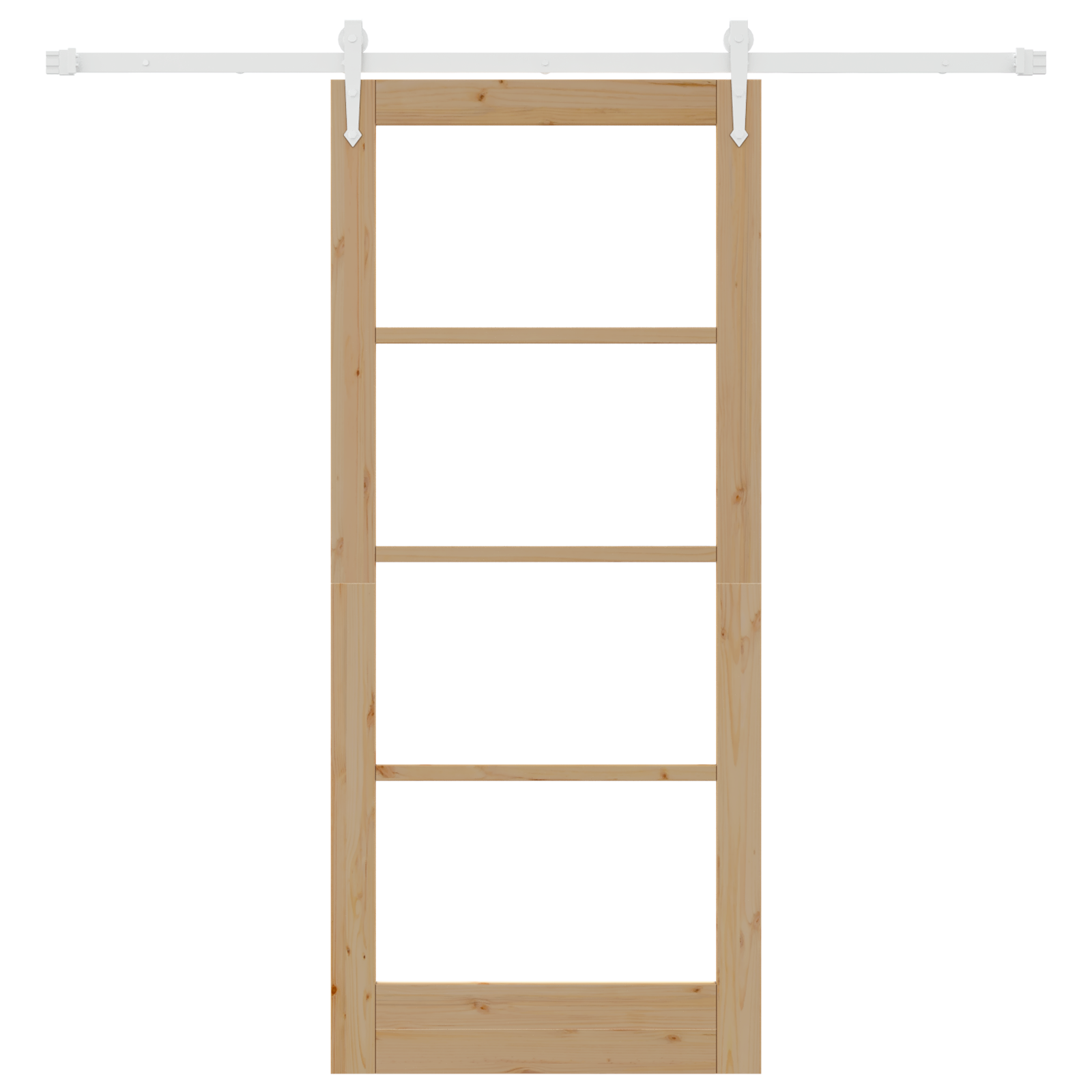 Sliding Door with Hardware Set 86x198.5 cm Solid Wood Pine - Image 4