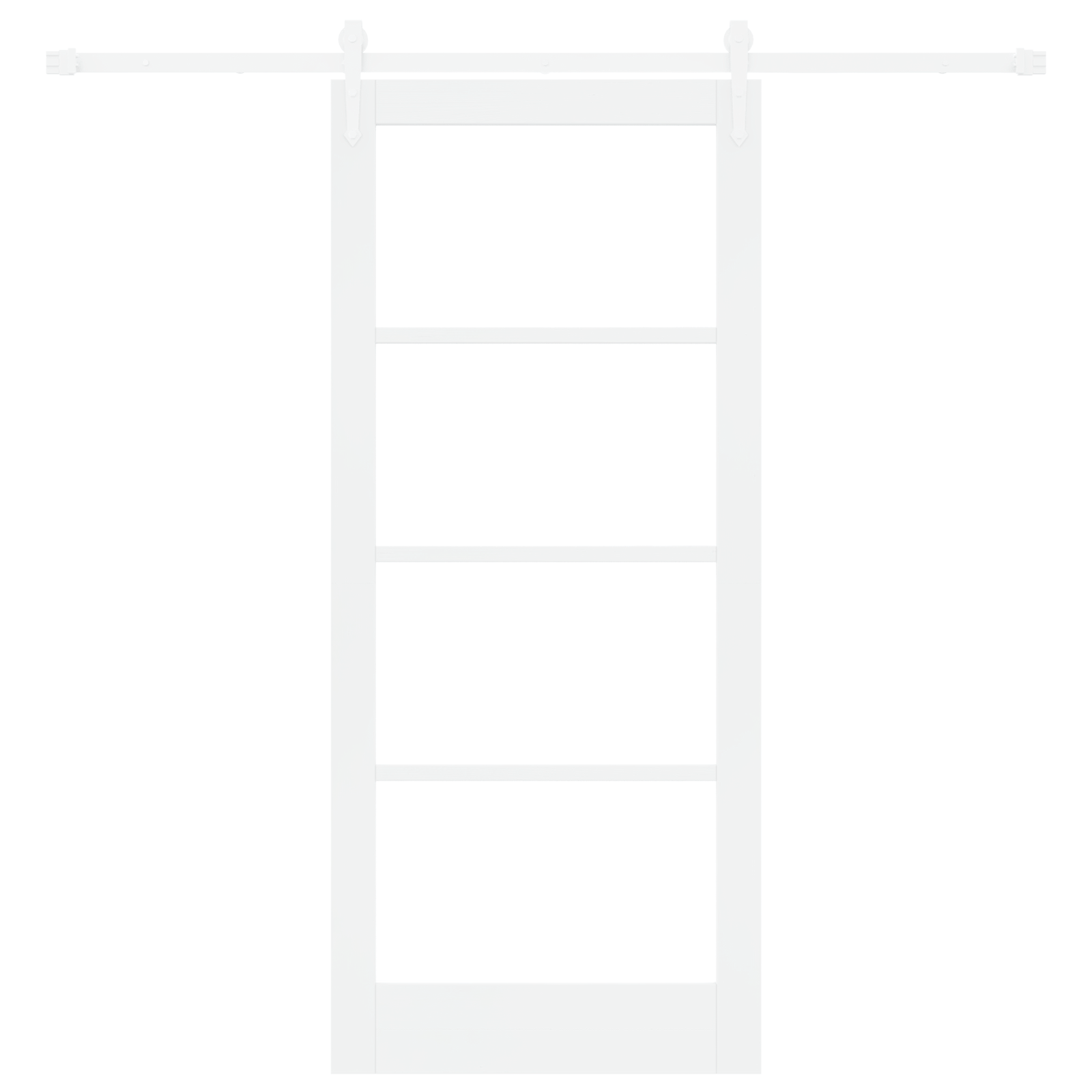 Sliding Door with Hardware Set White 86x198.5 cm Solid Wood Pine - Image 4